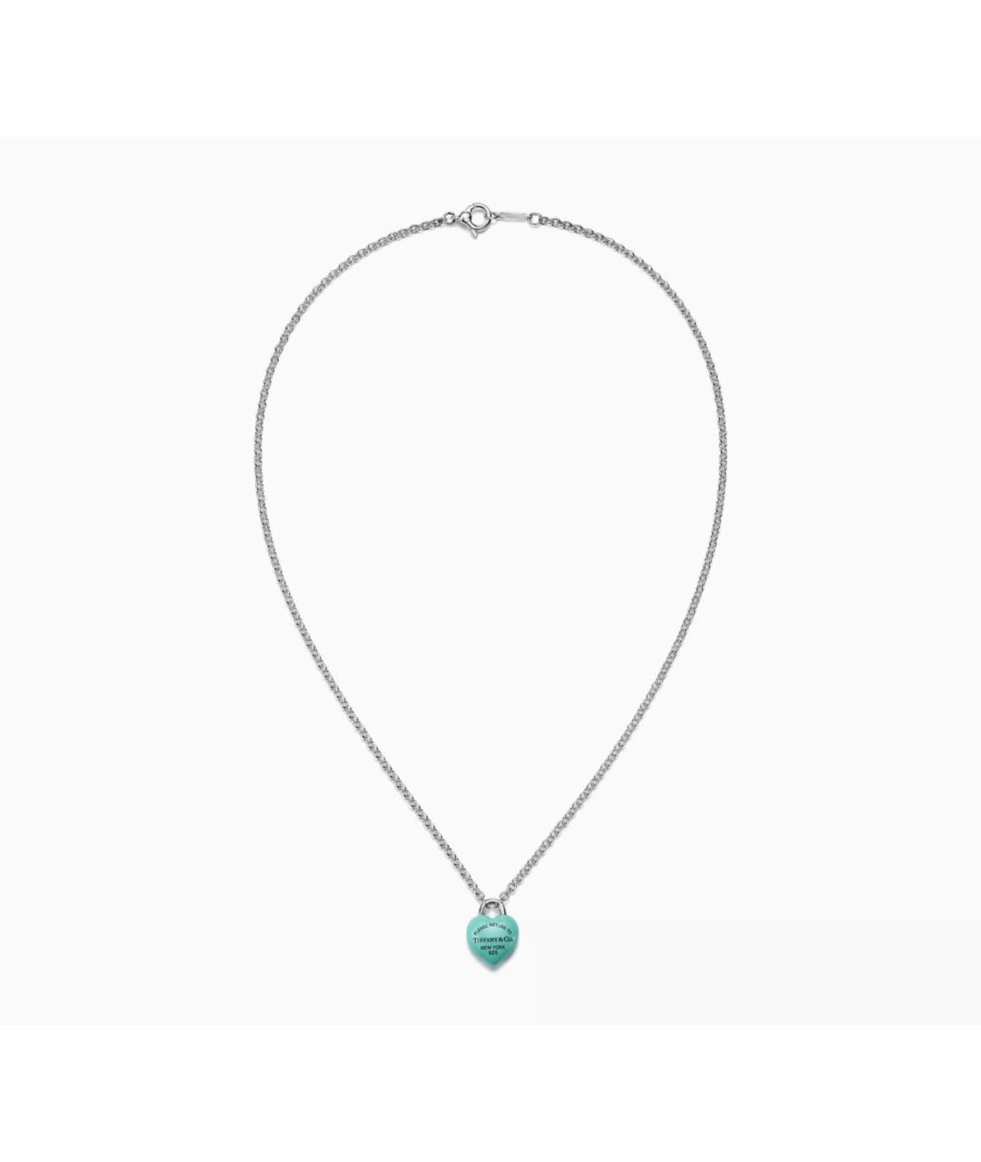 TIFFANY&CO Бирюзовое серебряное колье, фото 3