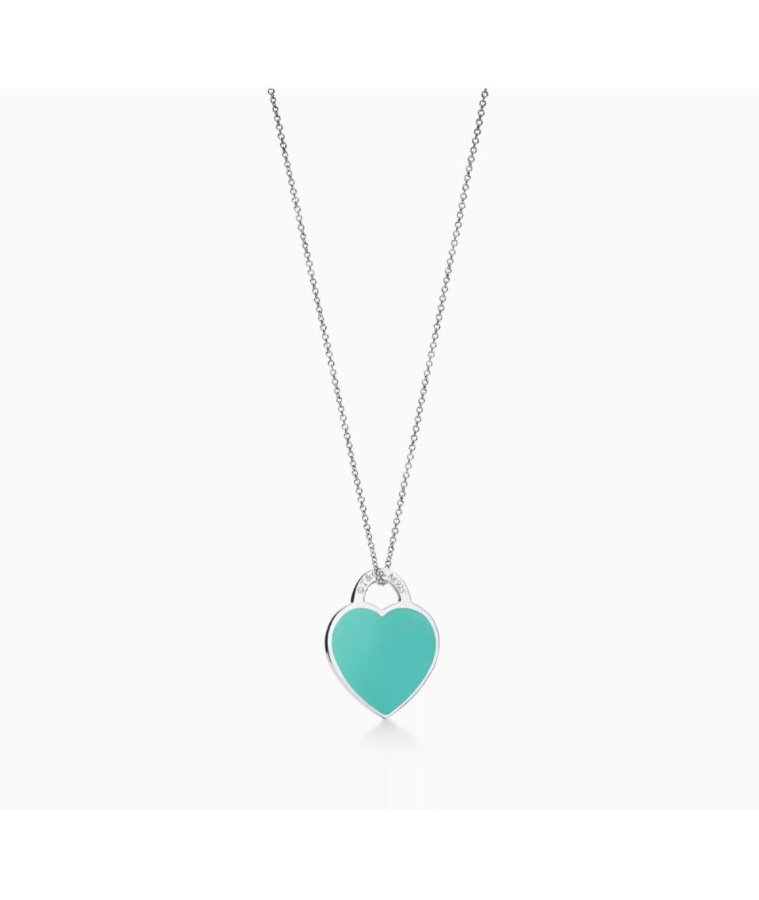 TIFFANY&CO Бирюзовое серебряное колье, фото 5