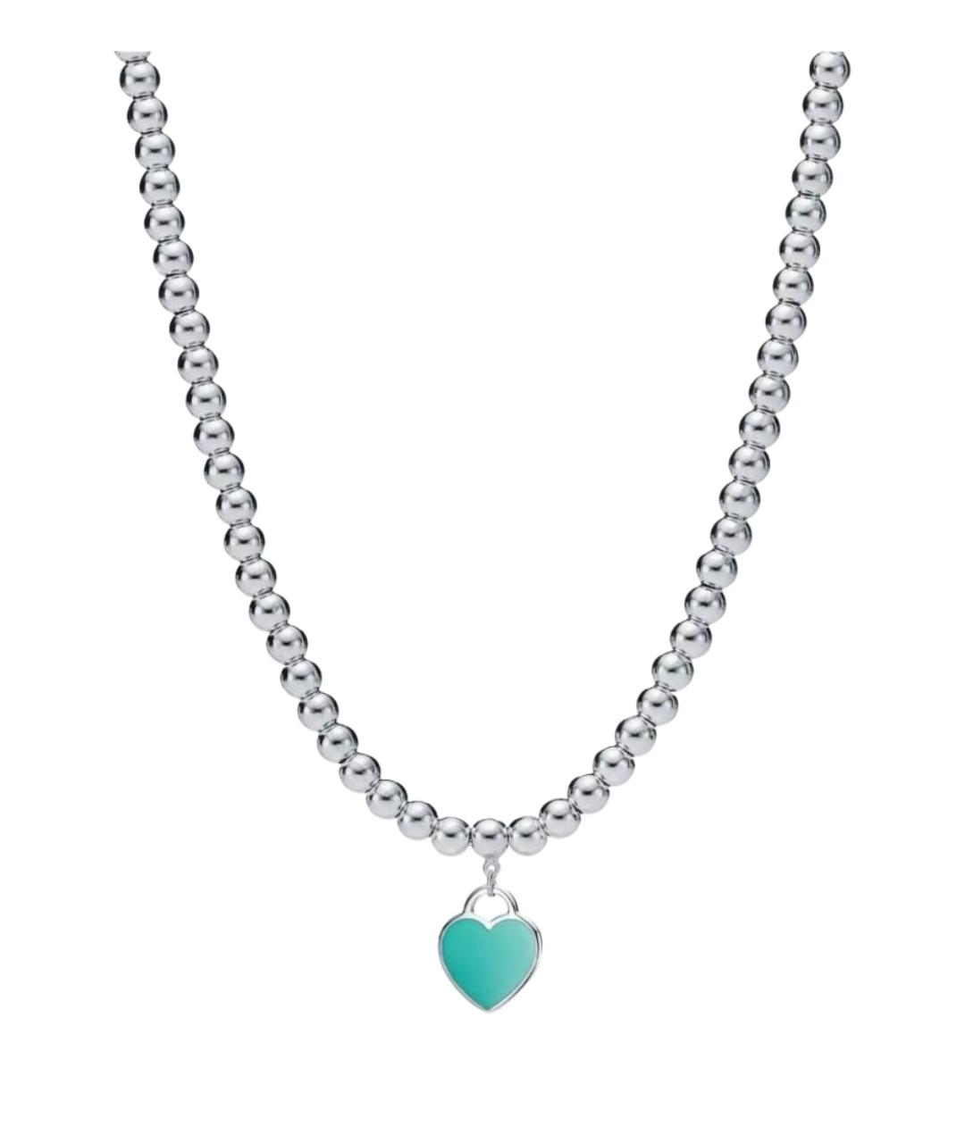 TIFFANY&CO Бирюзовое серебряное колье, фото 1