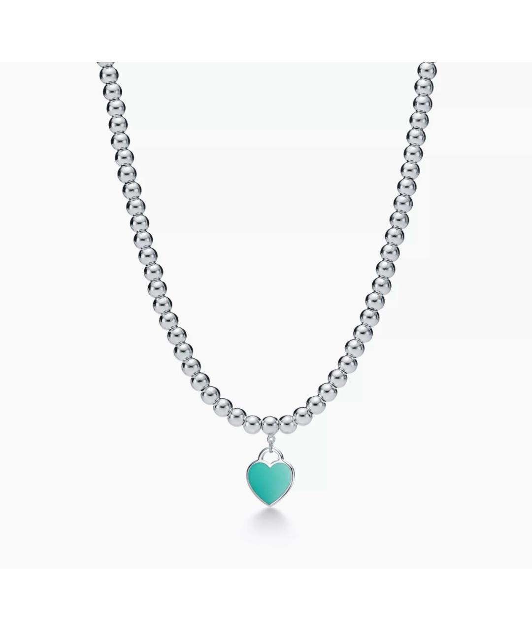 TIFFANY&CO Бирюзовое серебряное колье, фото 5