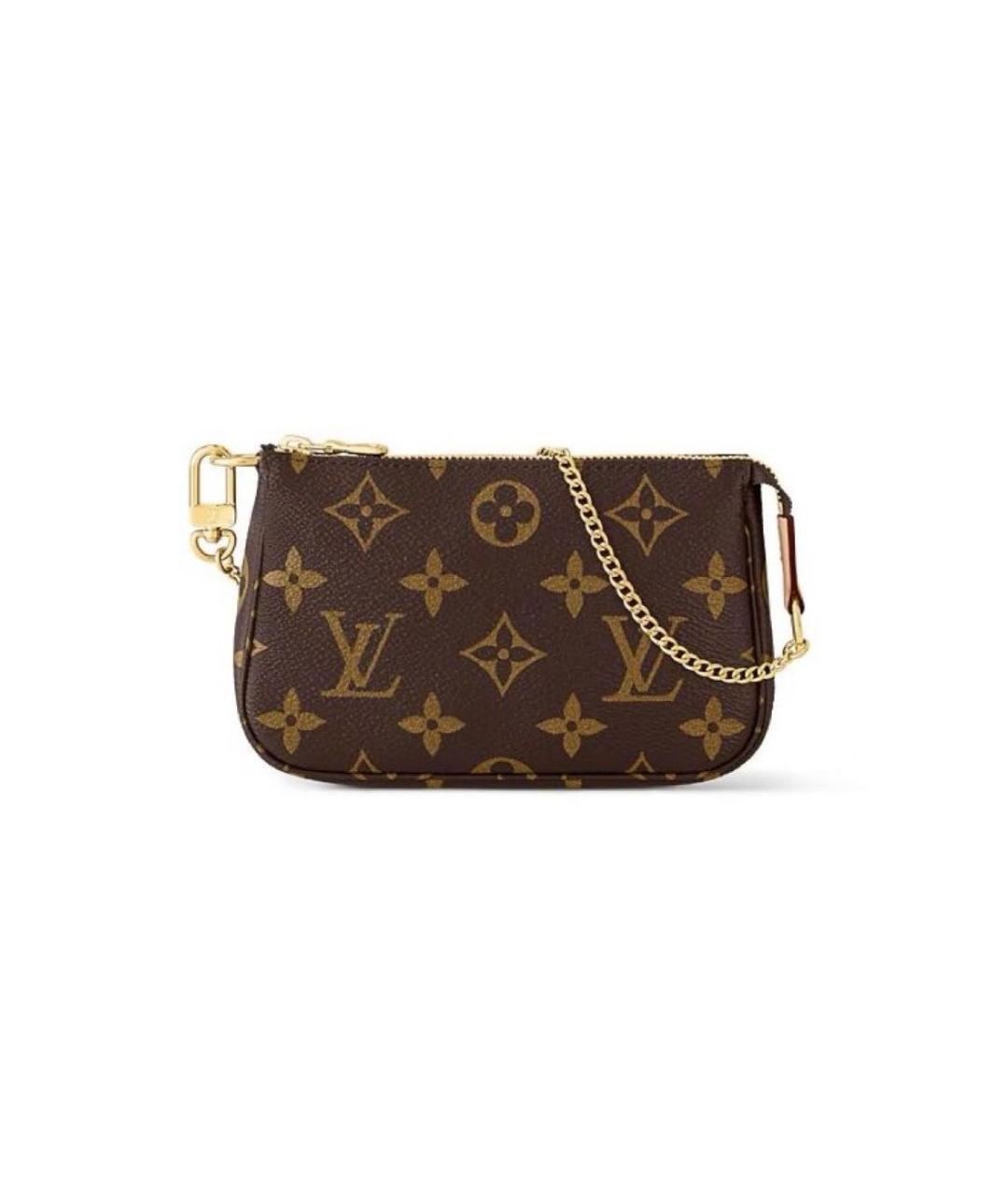 LOUIS VUITTON Коричневая кожаная сумка с короткими ручками, фото 9