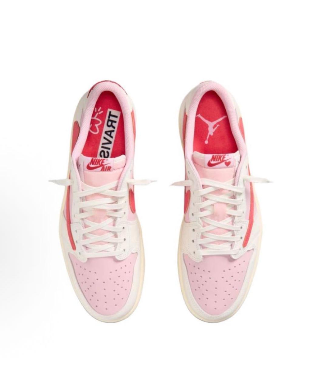 NIKE Розовые кожаные кроссовки, фото 4