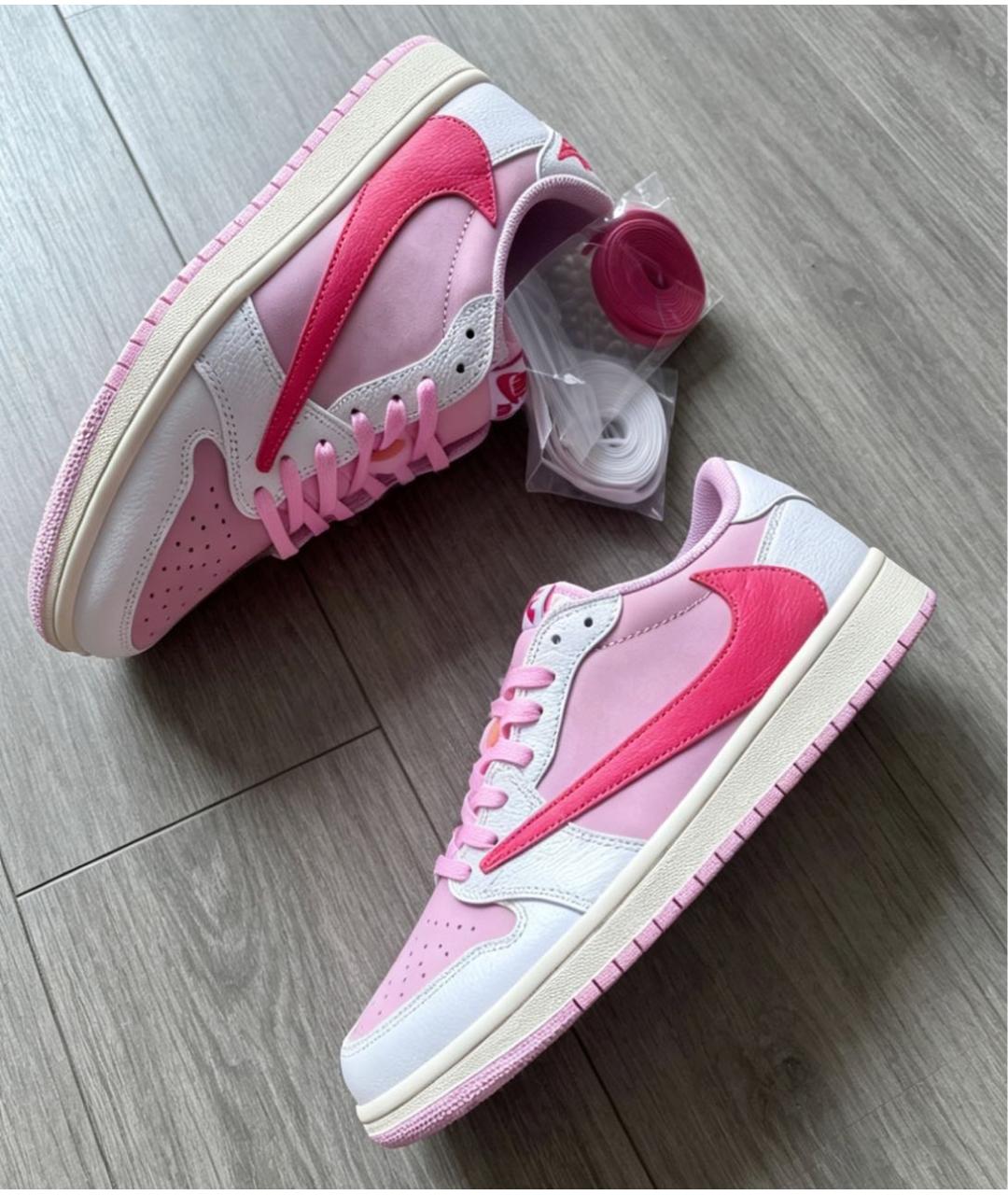 NIKE Розовые кожаные кроссовки, фото 8