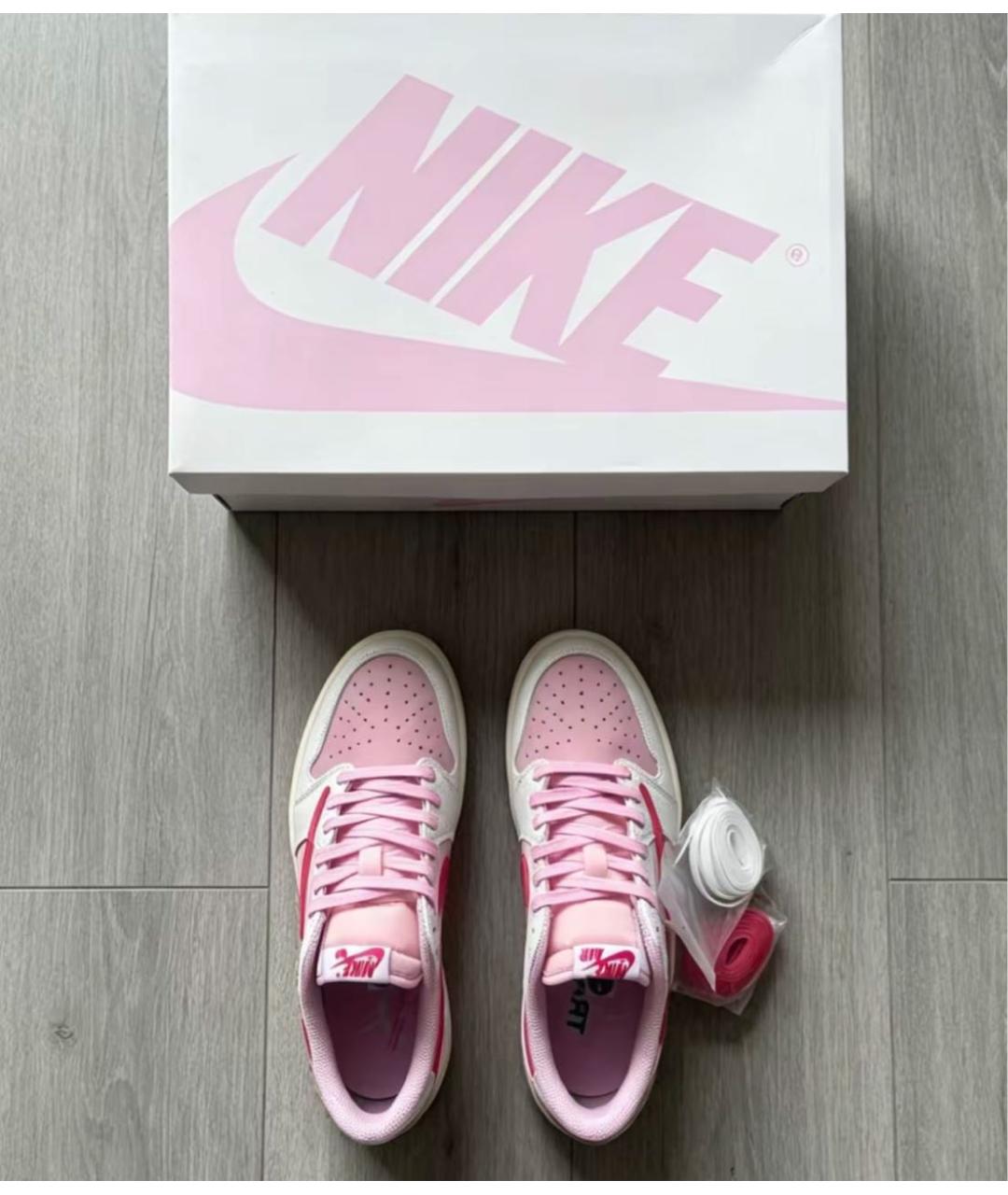 NIKE Розовые кожаные кроссовки, фото 7