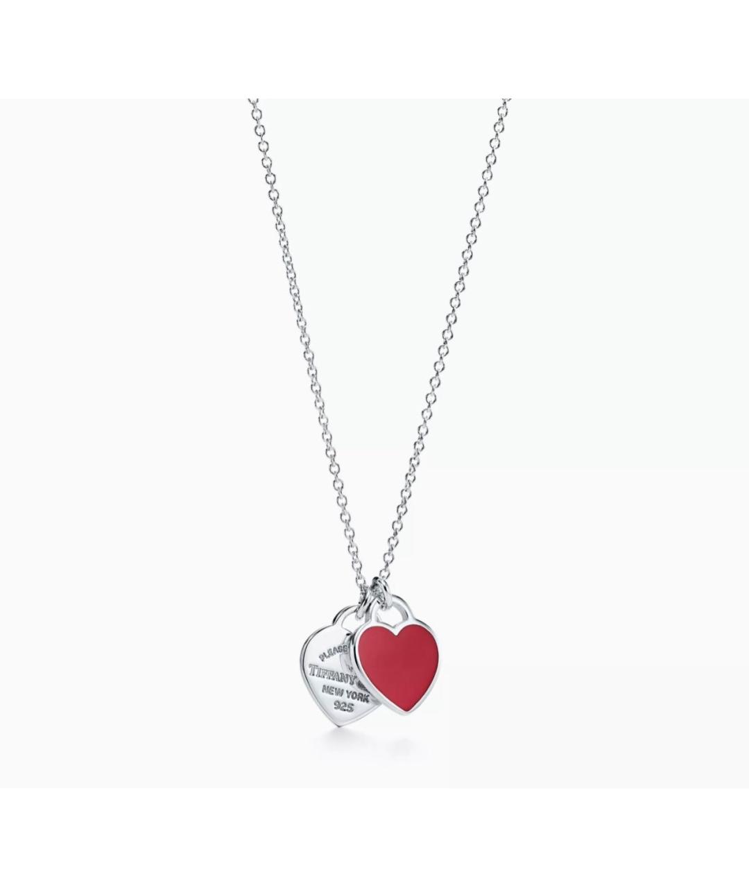 TIFFANY&CO Бордовое серебряное колье, фото 5
