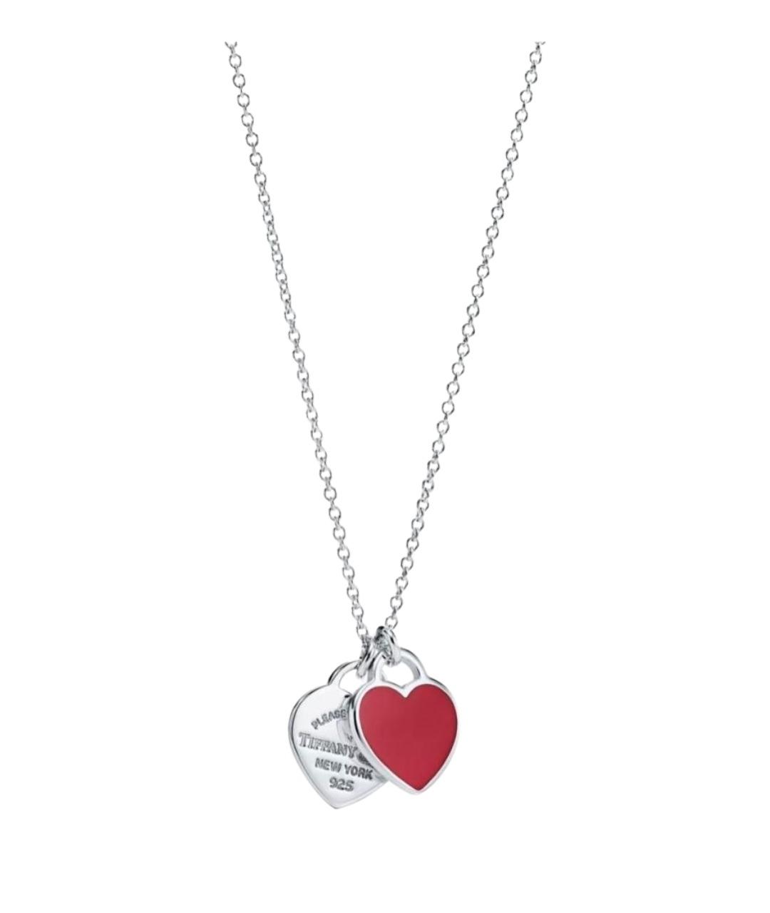 TIFFANY&CO Бордовое серебряное колье, фото 1