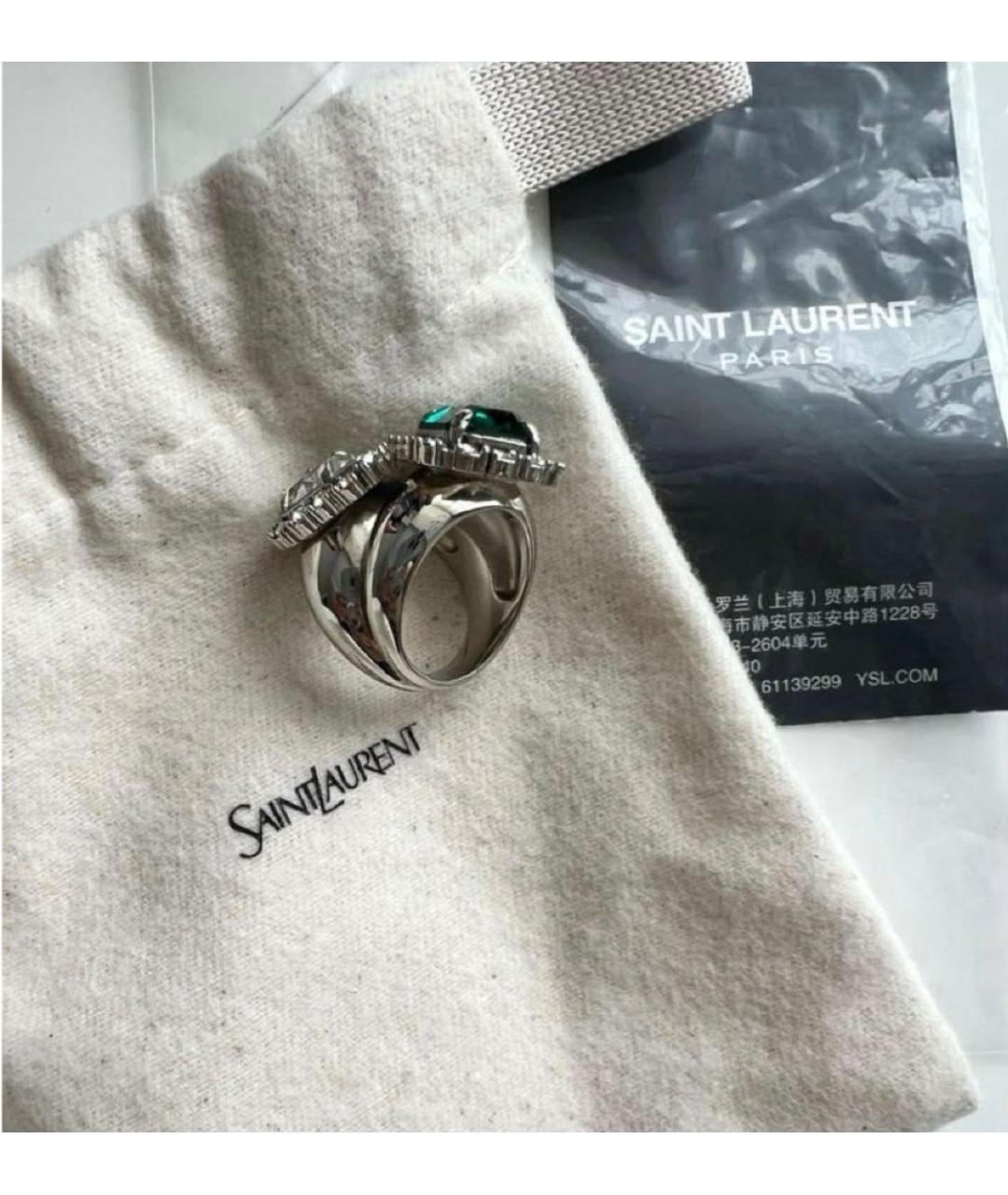 SAINT LAURENT Зеленое кольцо, фото 4