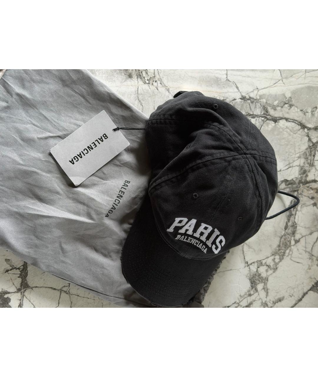 BALENCIAGA Черная хлопковая кепка, фото 6