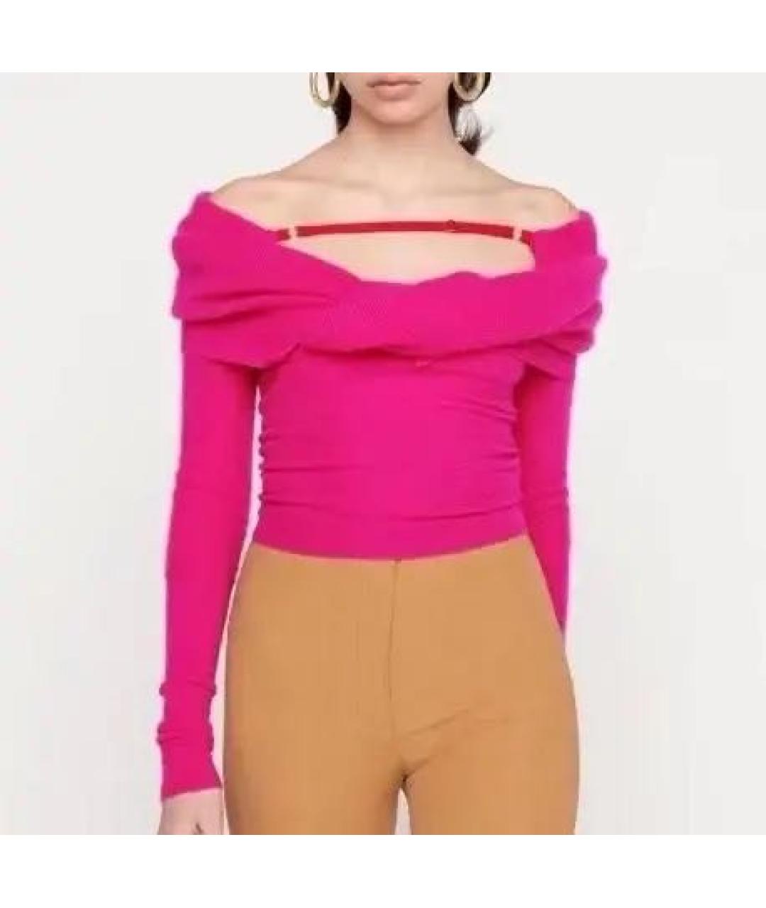 JACQUEMUS Фуксия шерстяной джемпер / свитер, фото 2