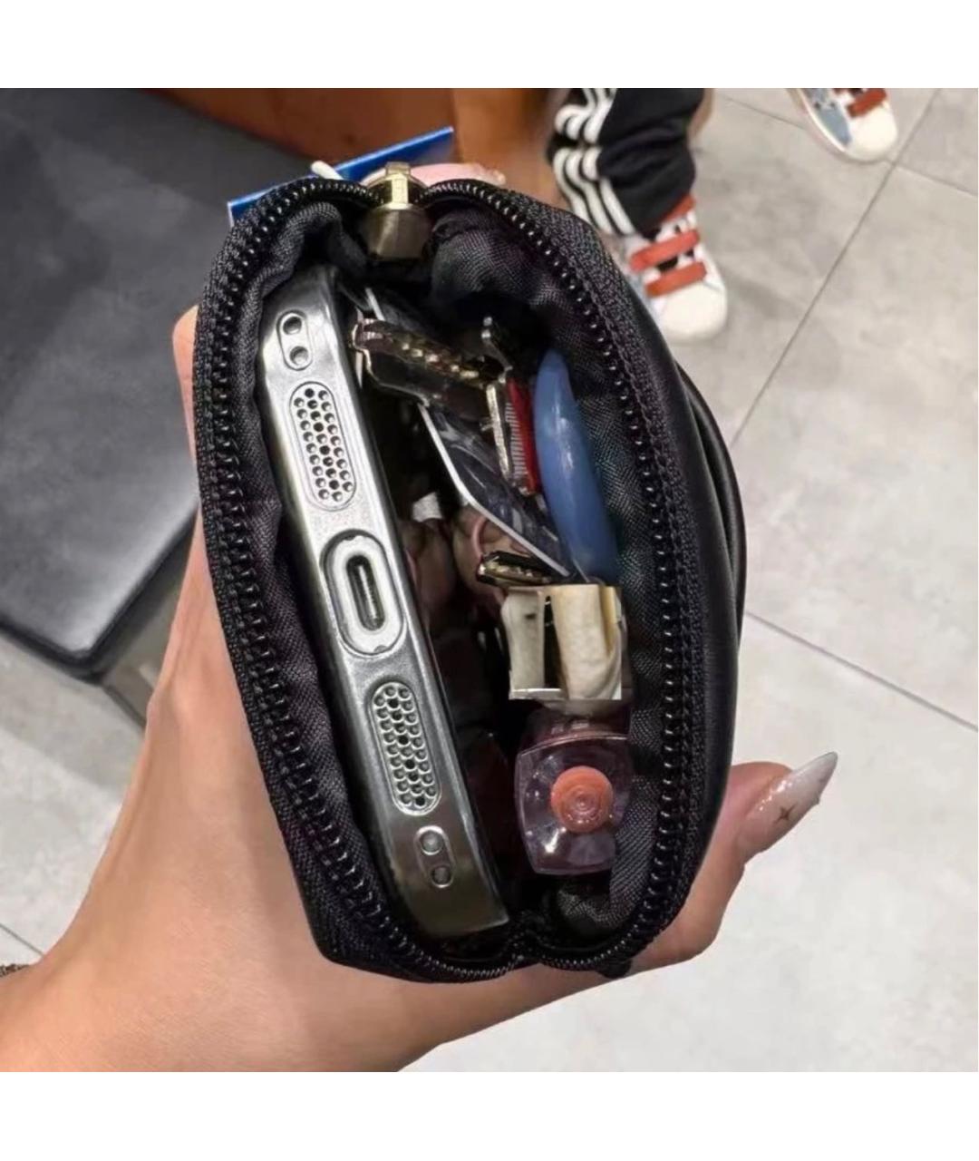 ADIDAS Черная сумка через плечо из искусственной кожи, фото 8