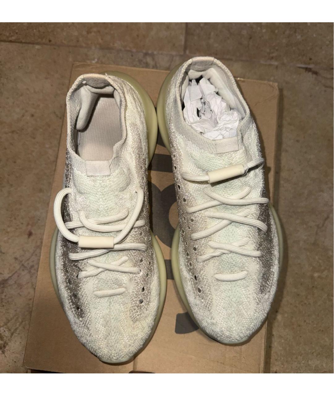 ADIDAS YEEZY Белые текстильные кроссовки, фото 3