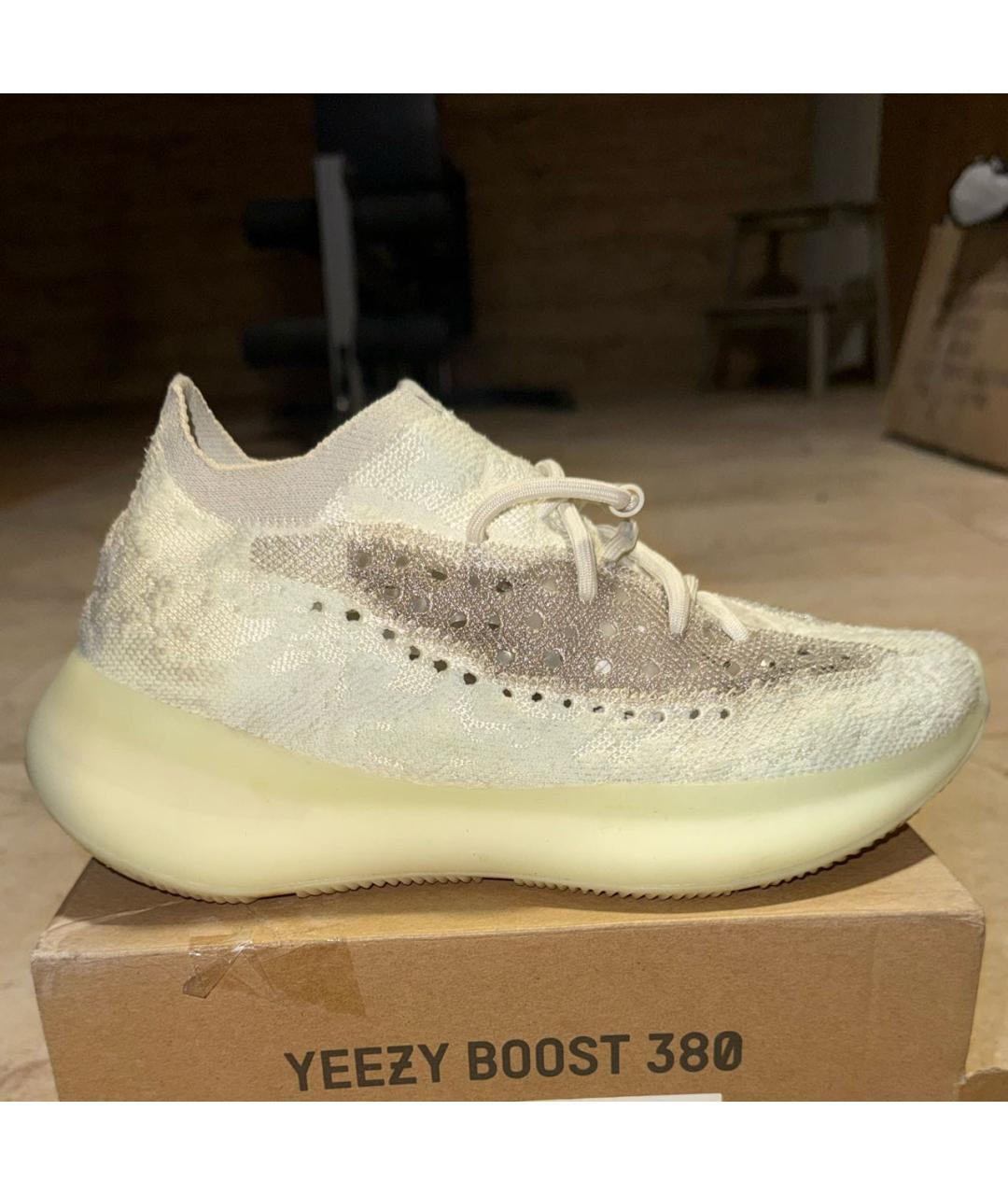 ADIDAS YEEZY Белые текстильные кроссовки, фото 7