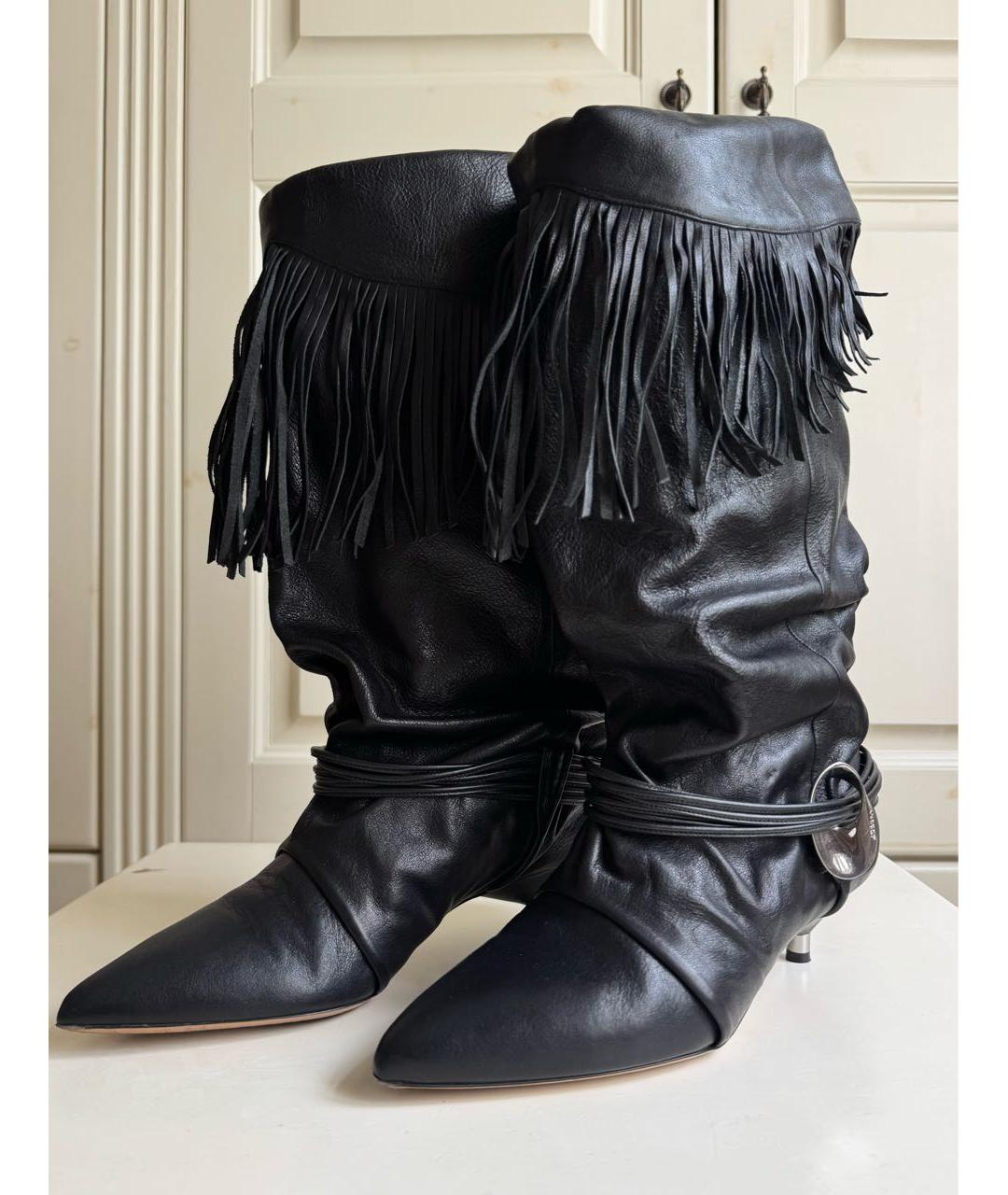 ISABEL MARANT Черные кожаные сапоги, фото 3