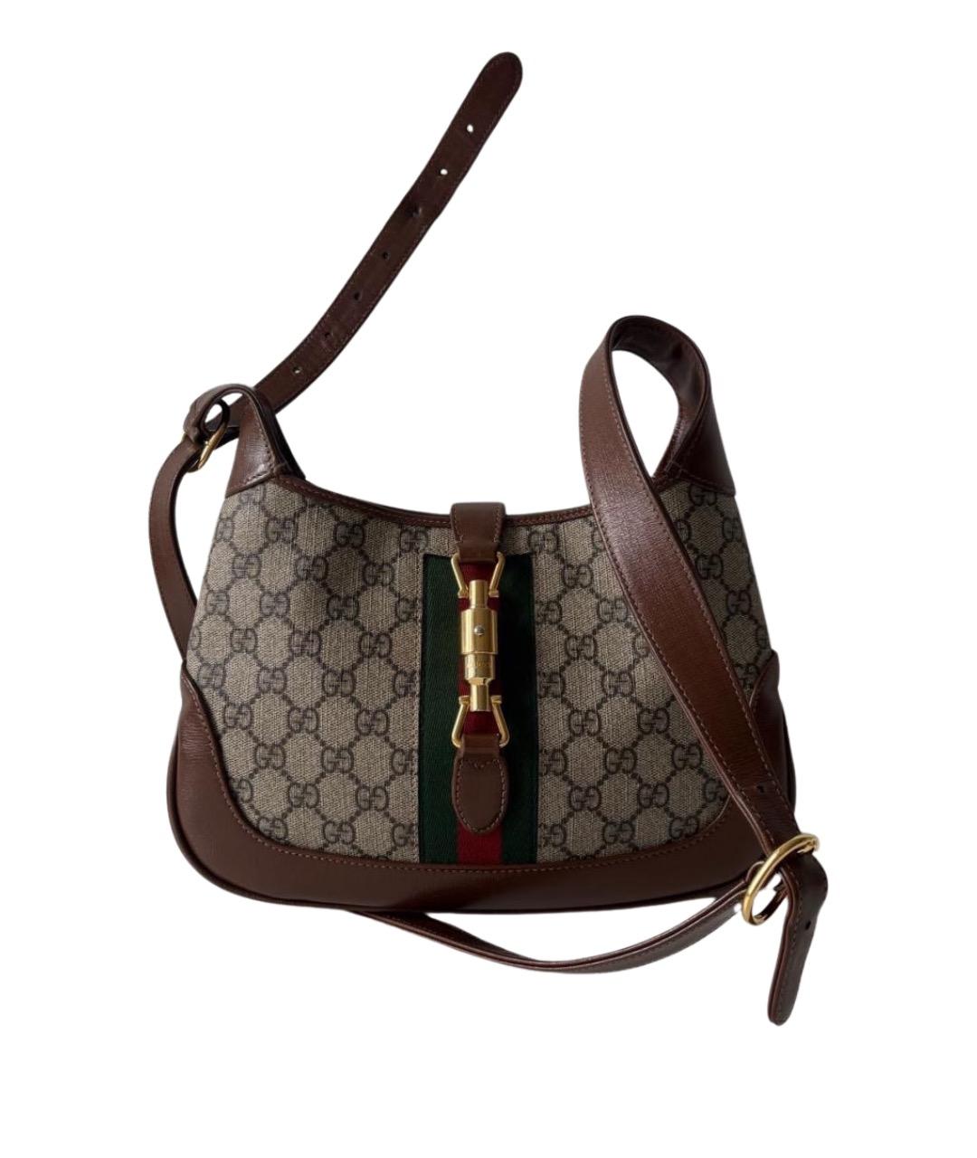 GUCCI Коричневая сумка с короткими ручками, фото 1