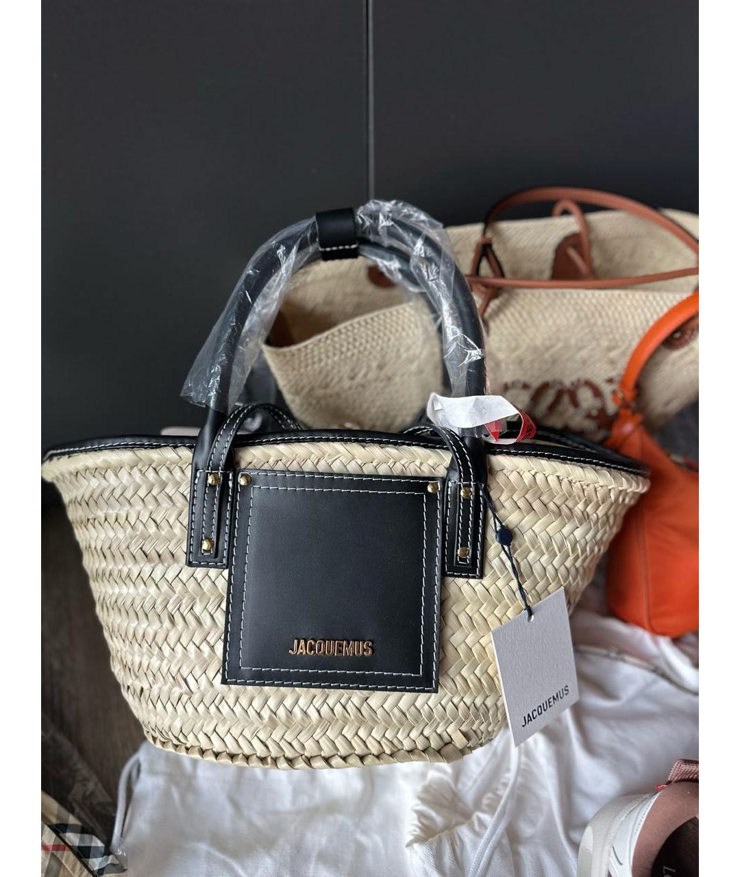 JACQUEMUS Черная пляжная сумка, фото 3