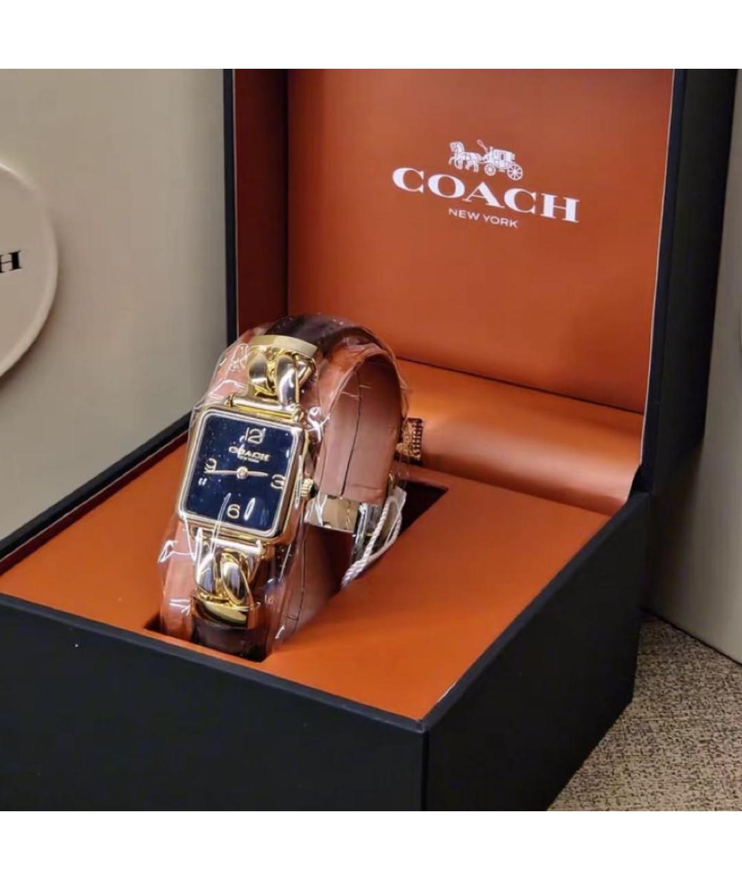 COACH Золотые часы, фото 5