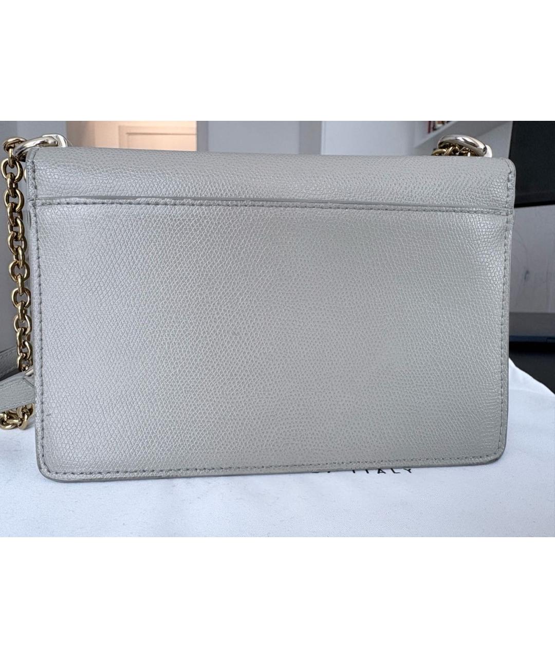 FURLA Бежевая кожаная сумка через плечо, фото 3