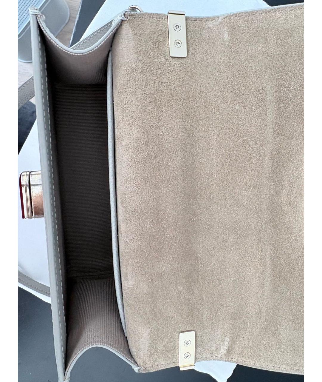 FURLA Бежевая кожаная сумка через плечо, фото 4