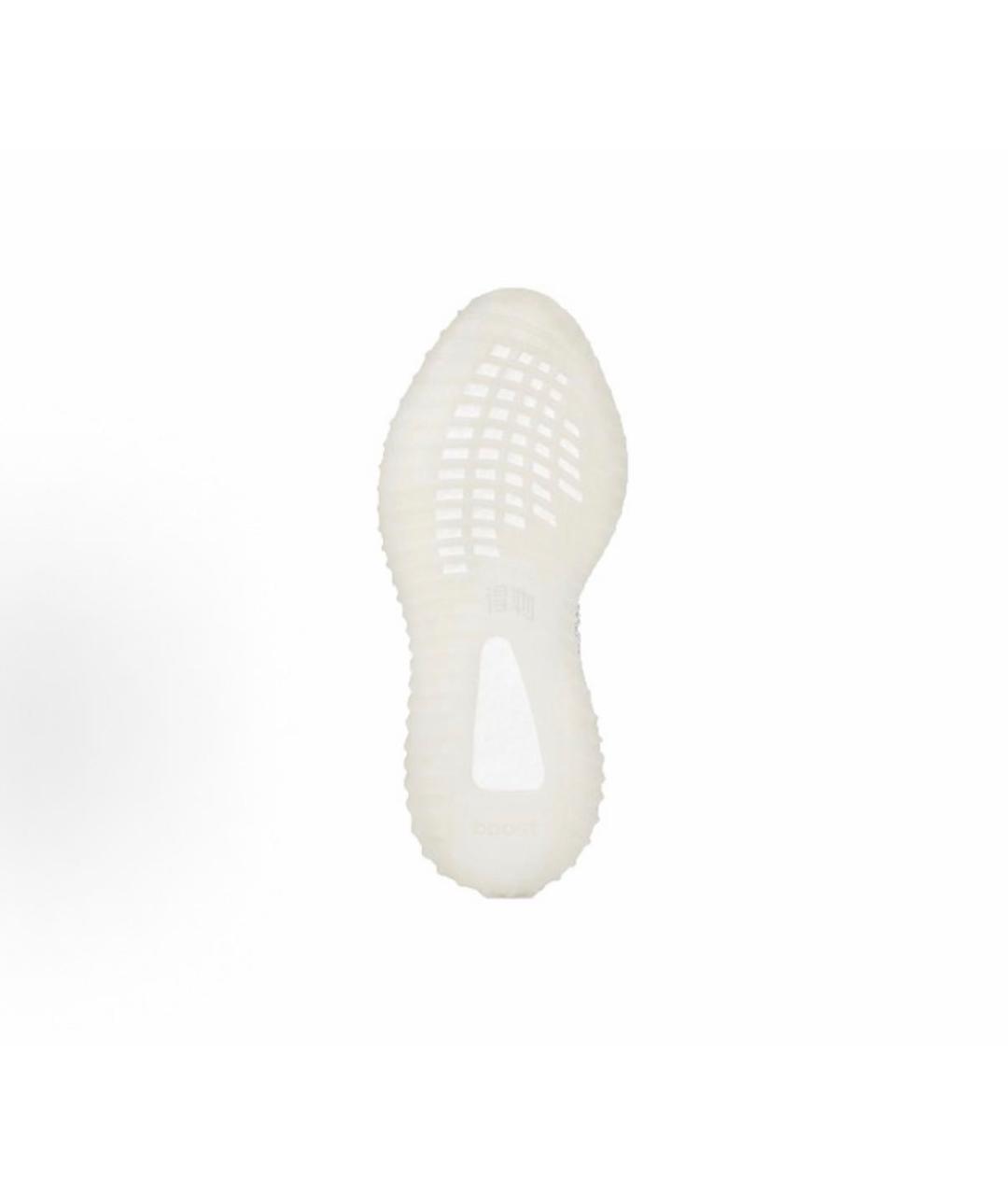 ADIDAS YEEZY Белые текстильные низкие кроссовки / кеды, фото 4