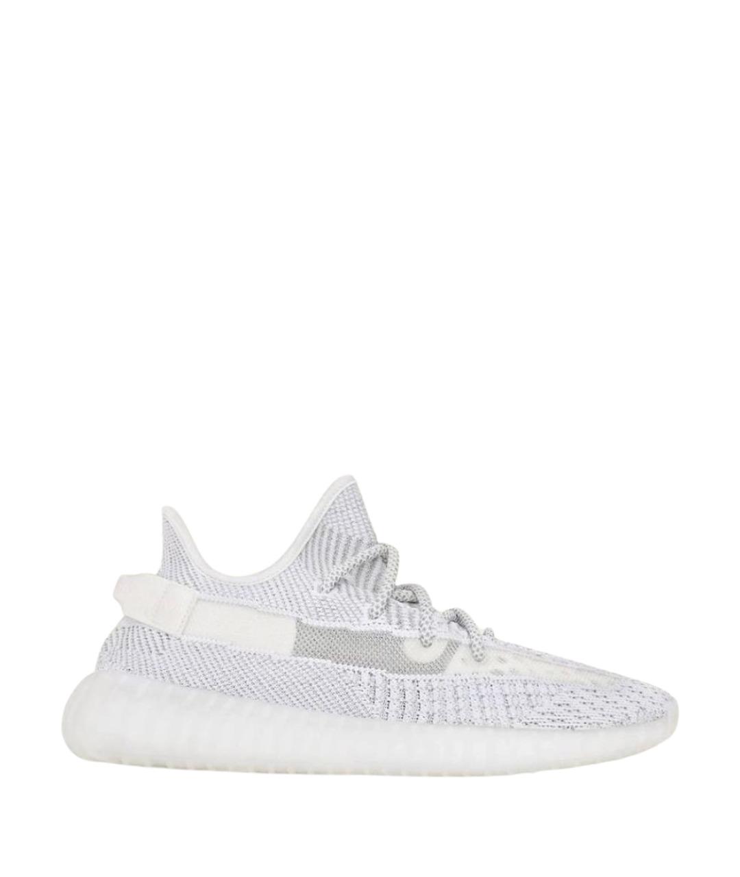 ADIDAS YEEZY Белые текстильные низкие кроссовки / кеды, фото 1