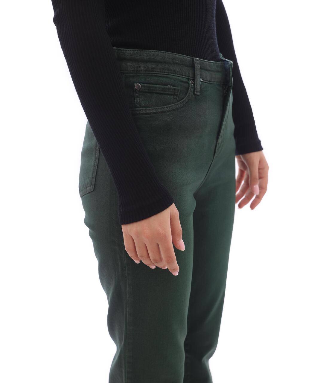 ARMANI EXCHANGE Зеленые хлопко-эластановые прямые джинсы, фото 8
