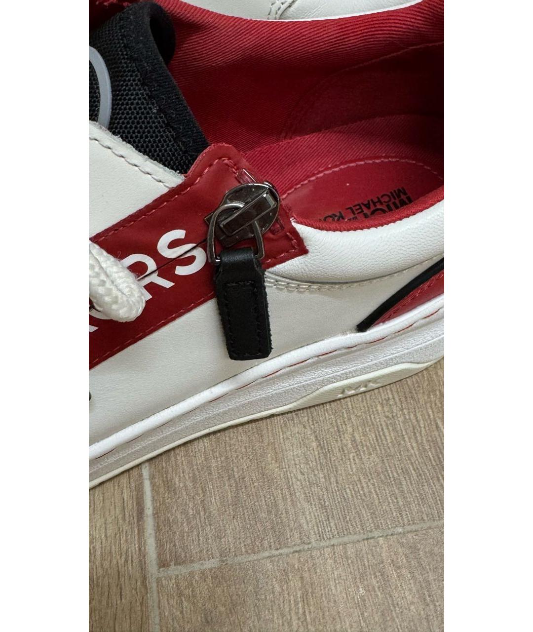MICHAEL KORS Белые кожаные кроссовки, фото 7