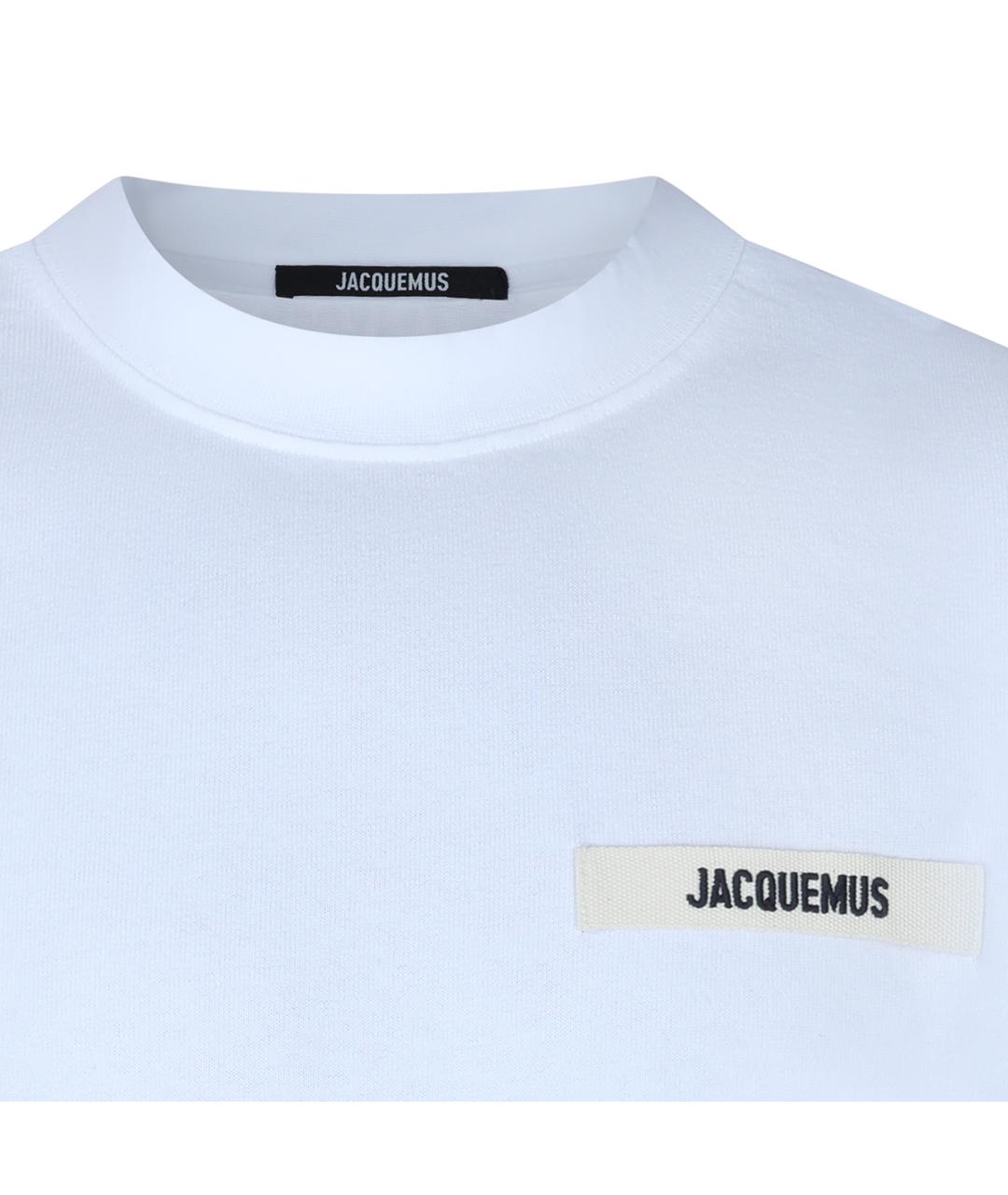 JACQUEMUS Белая хлопковая футболка, фото 7