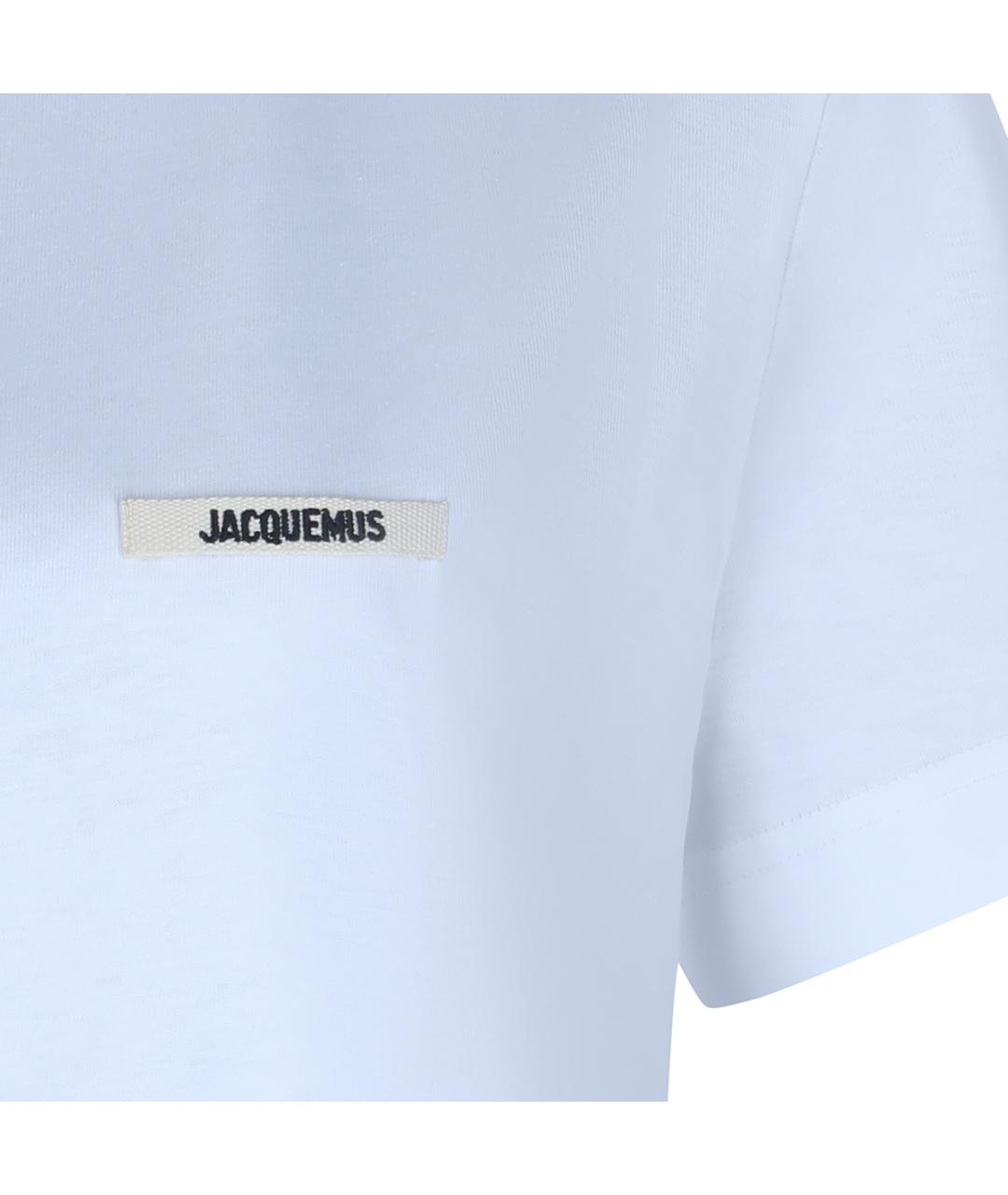 JACQUEMUS Белая хлопковая футболка, фото 7