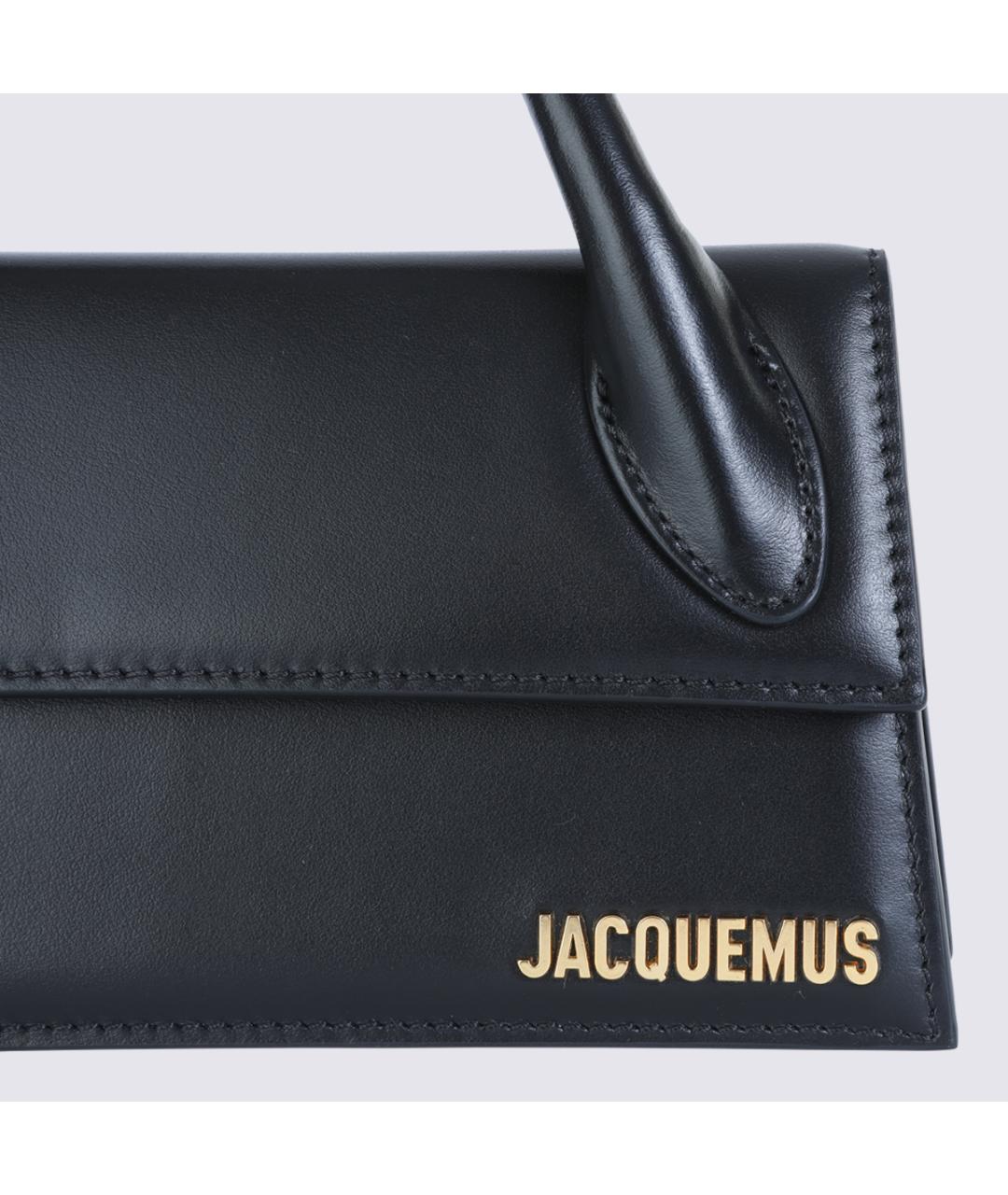 JACQUEMUS Черная кожаная сумка через плечо, фото 8