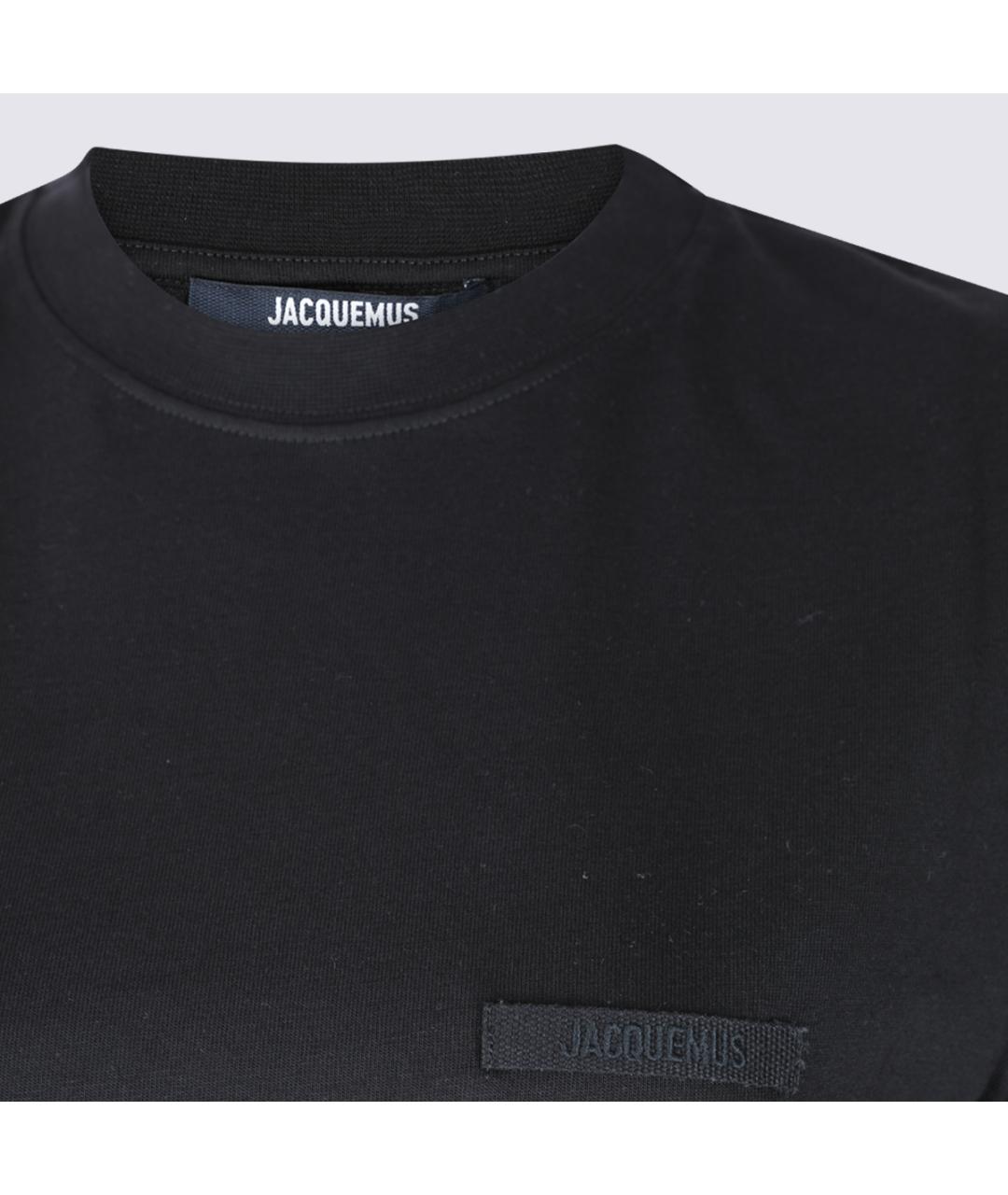 JACQUEMUS Черная хлопковая футболка, фото 5