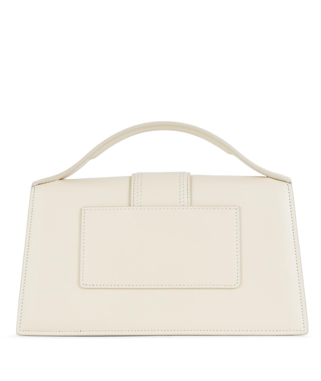 JACQUEMUS Белая кожаная сумка через плечо, фото 5