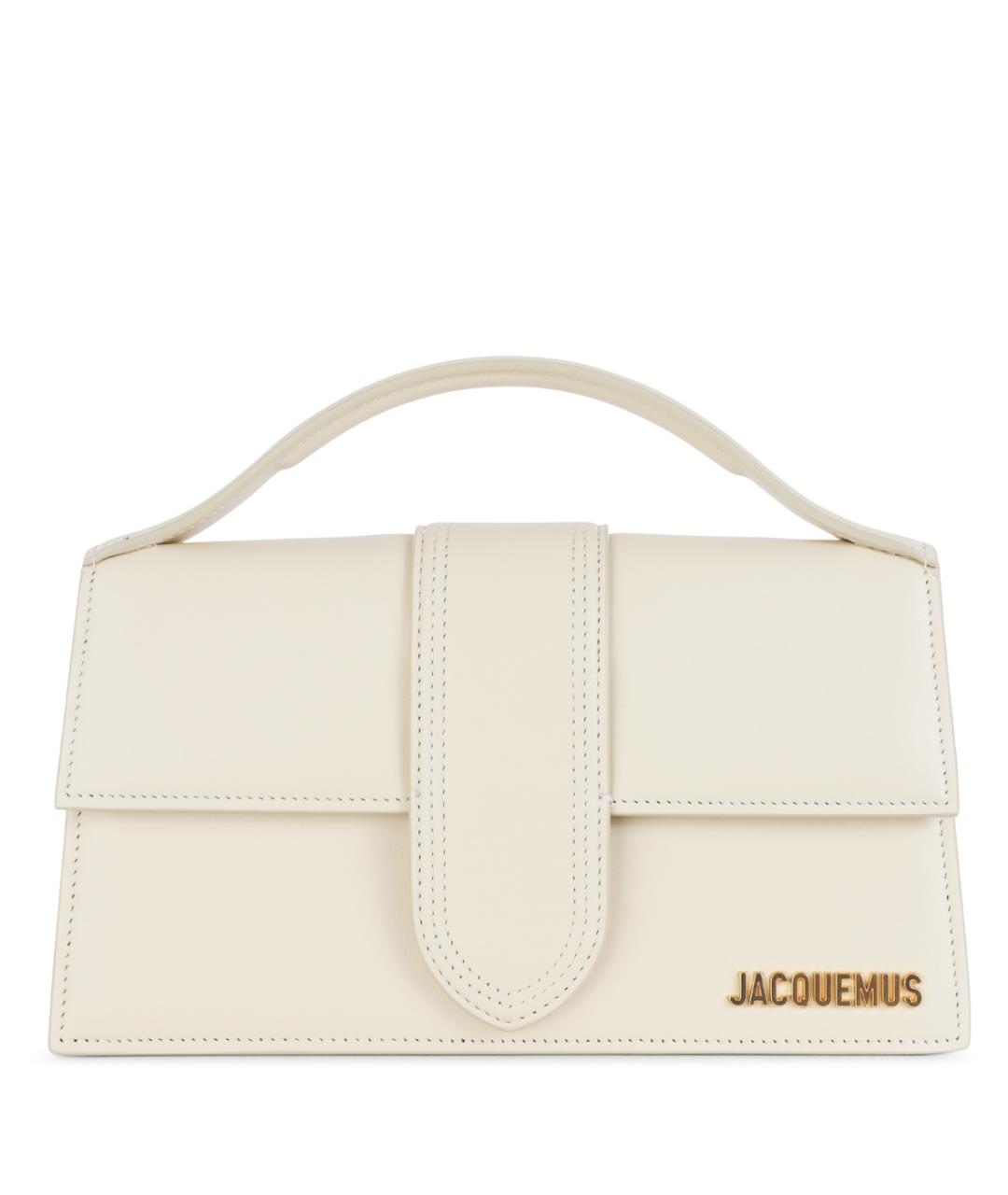 JACQUEMUS Белая кожаная сумка через плечо, фото 1