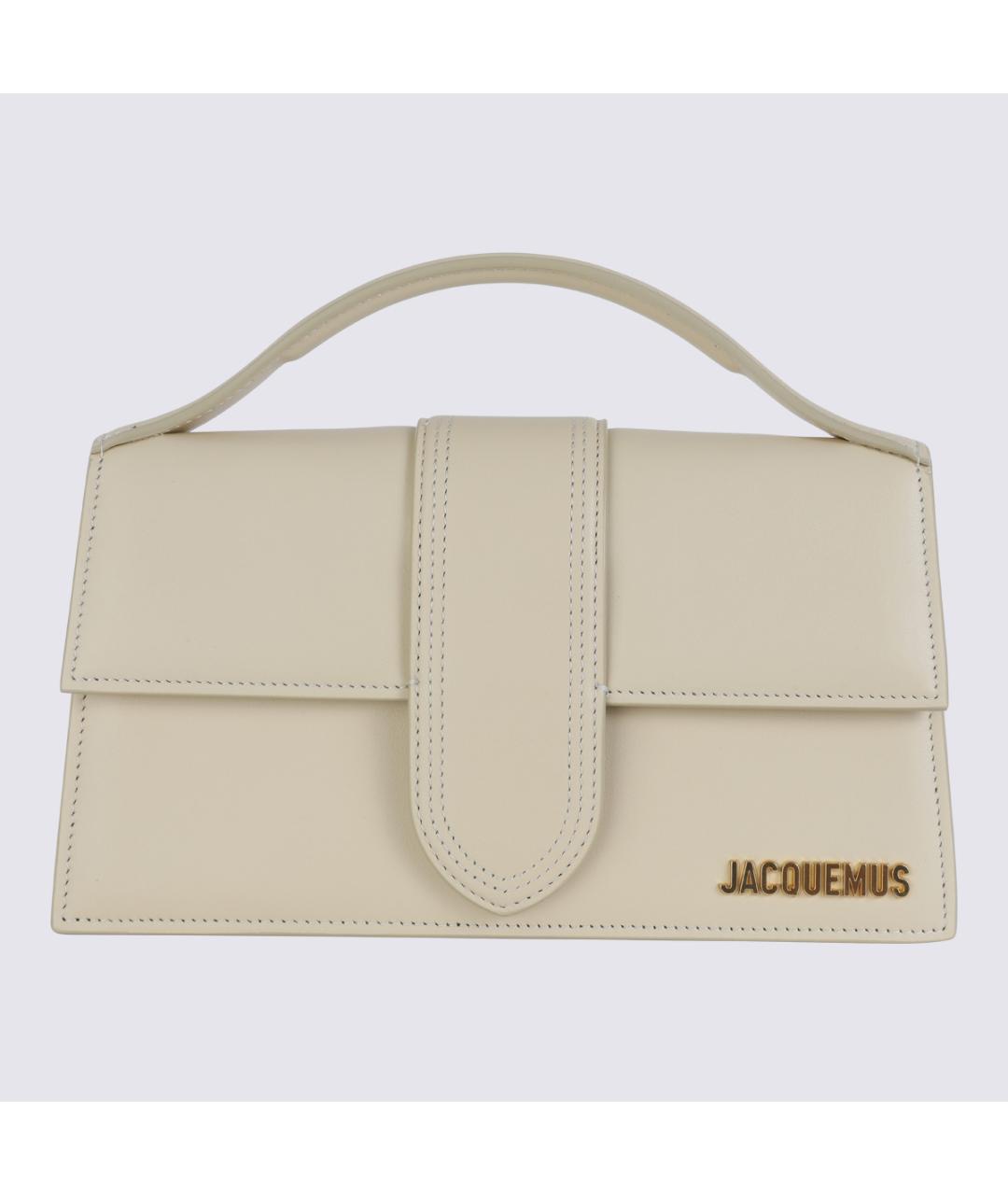 JACQUEMUS Белая кожаная сумка через плечо, фото 2