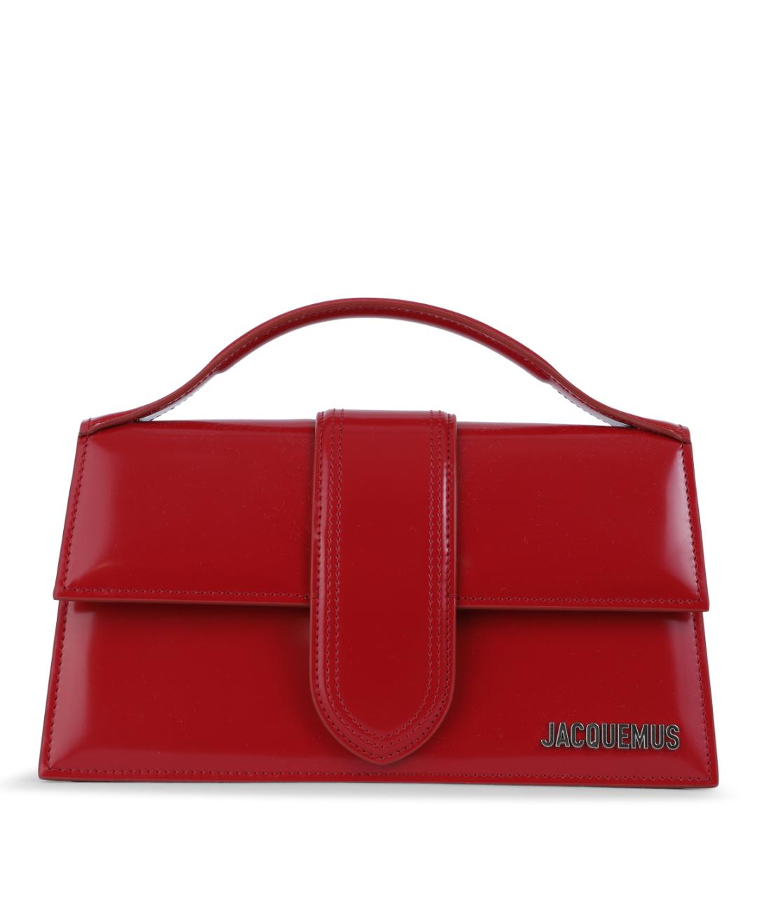 JACQUEMUS Красная кожаная сумка через плечо, фото 1