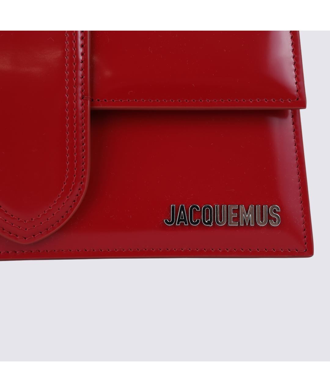 JACQUEMUS Красная кожаная сумка через плечо, фото 7