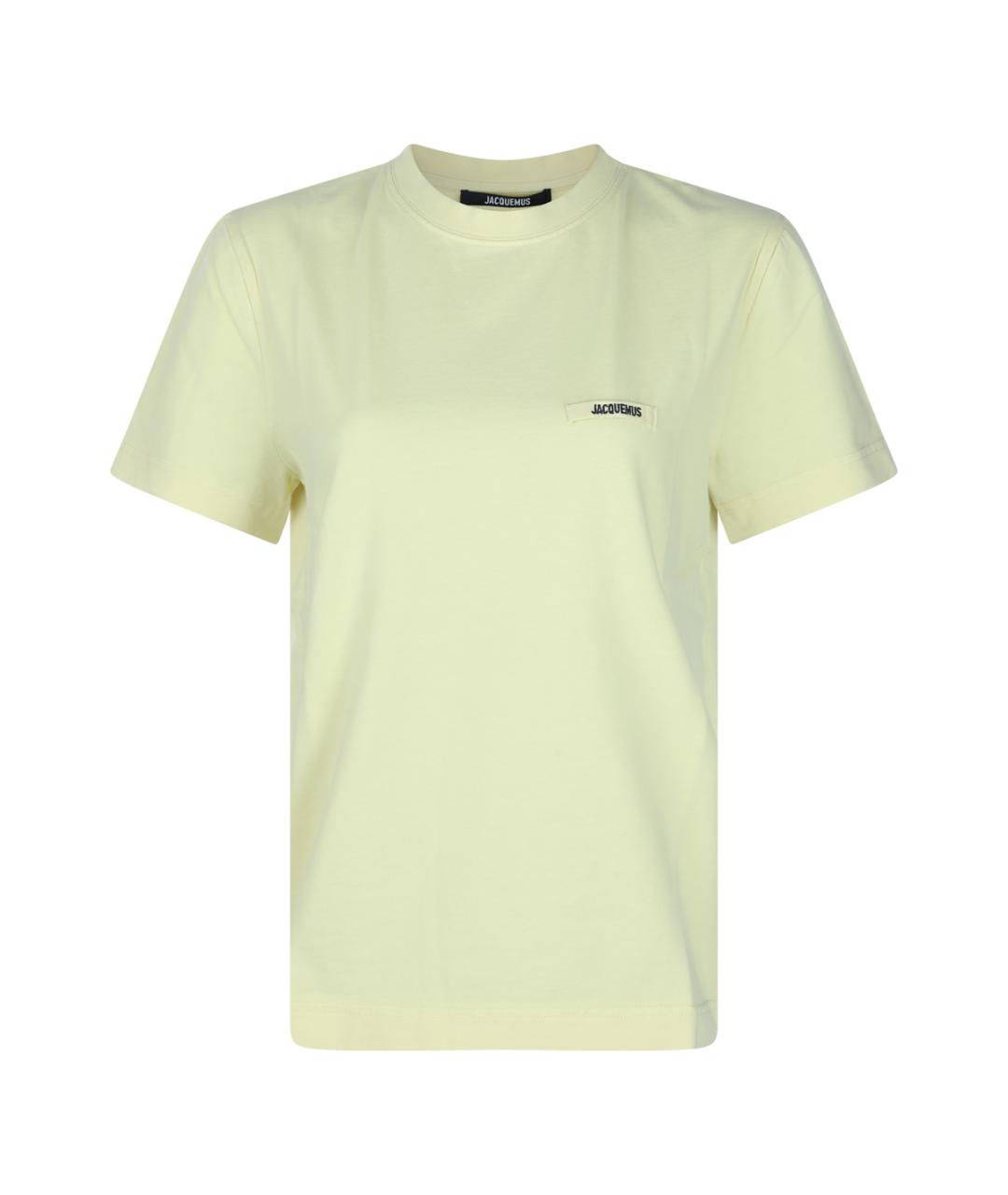 JACQUEMUS Желтая хлопковая футболка, фото 1