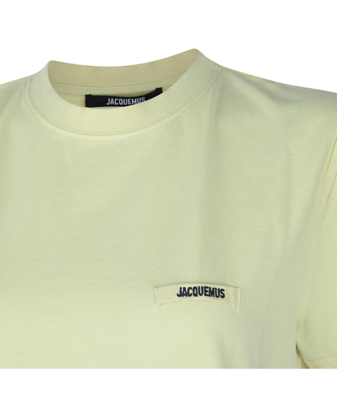 JACQUEMUS Желтая хлопковая футболка, фото 6