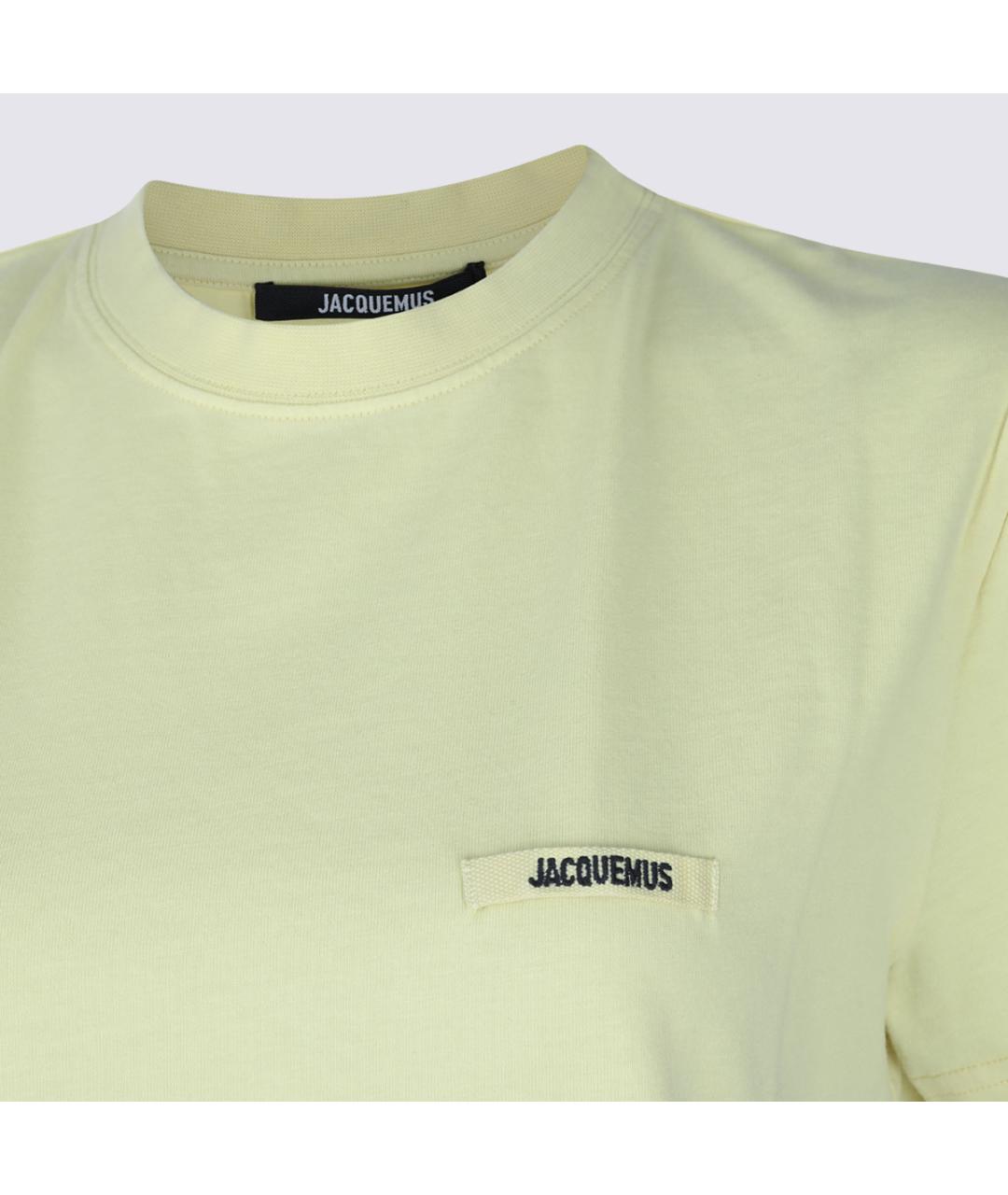 JACQUEMUS Желтая хлопковая футболка, фото 5