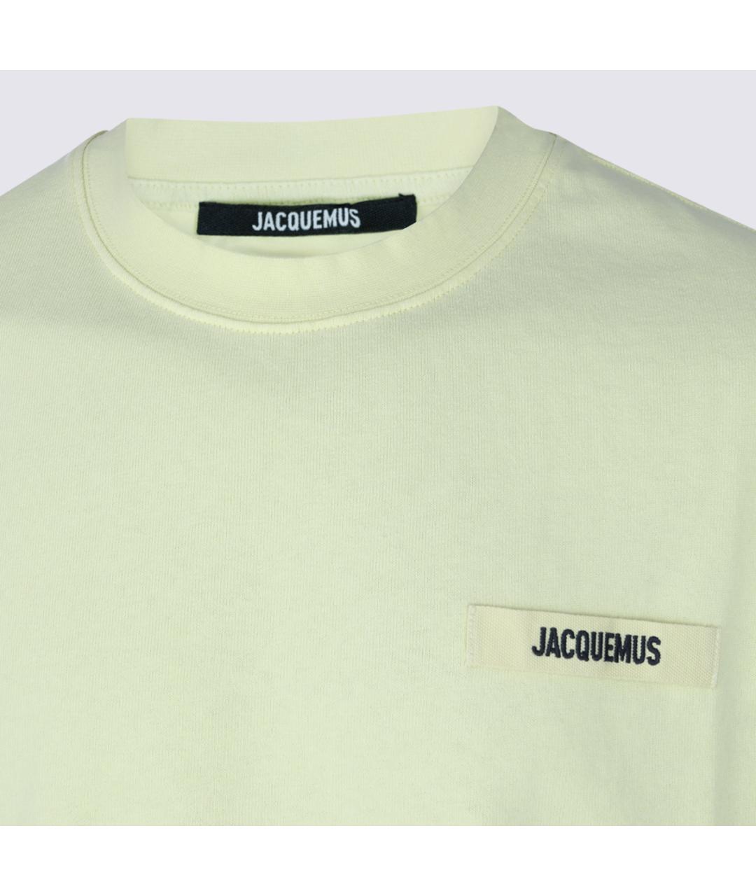 JACQUEMUS Желтая хлопковая футболка, фото 5