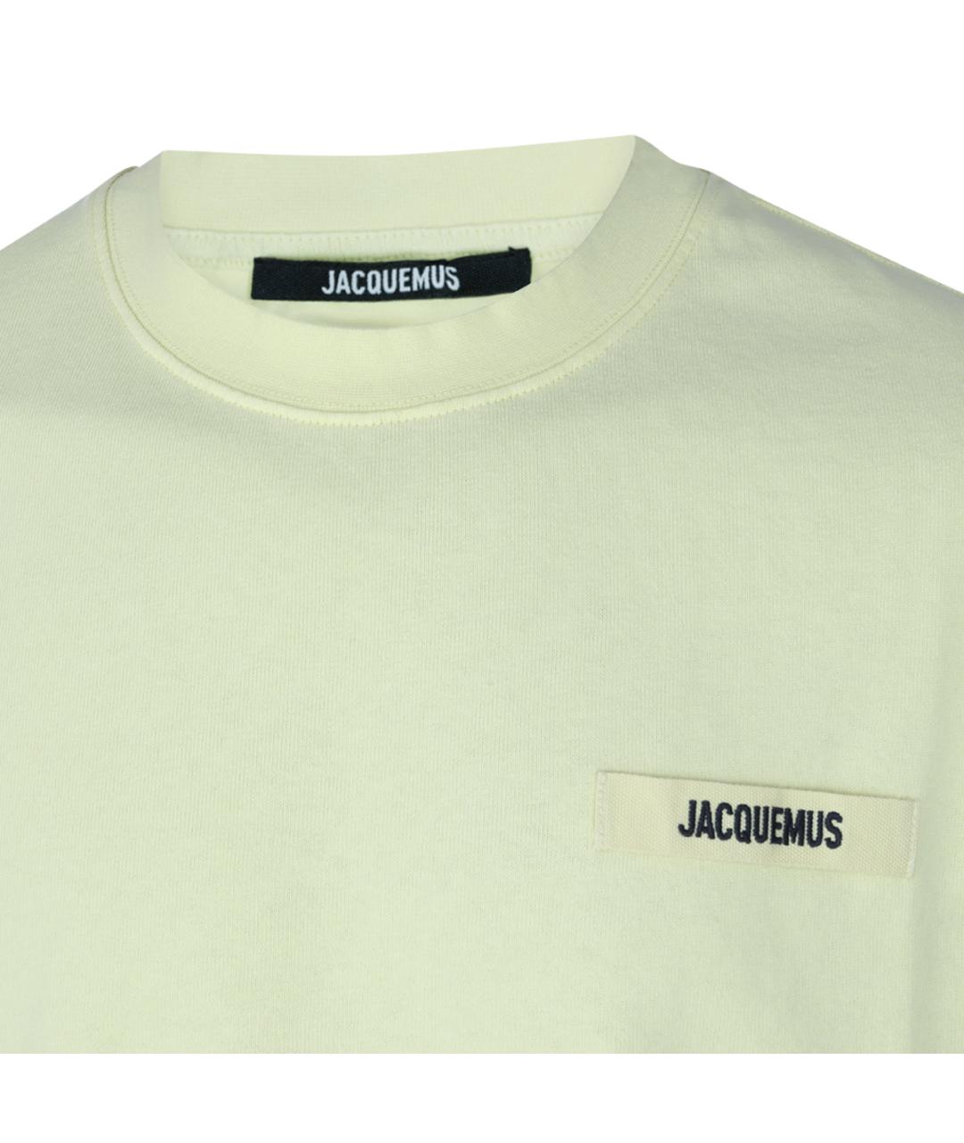 JACQUEMUS Желтая хлопковая футболка, фото 6