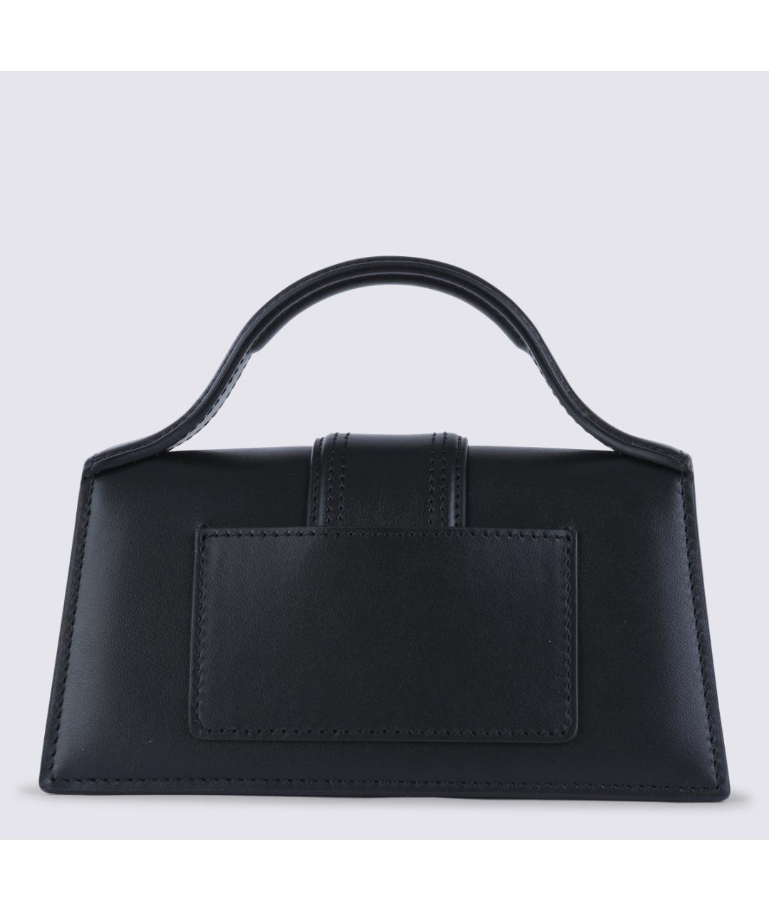 JACQUEMUS Черная кожаная сумка через плечо, фото 5