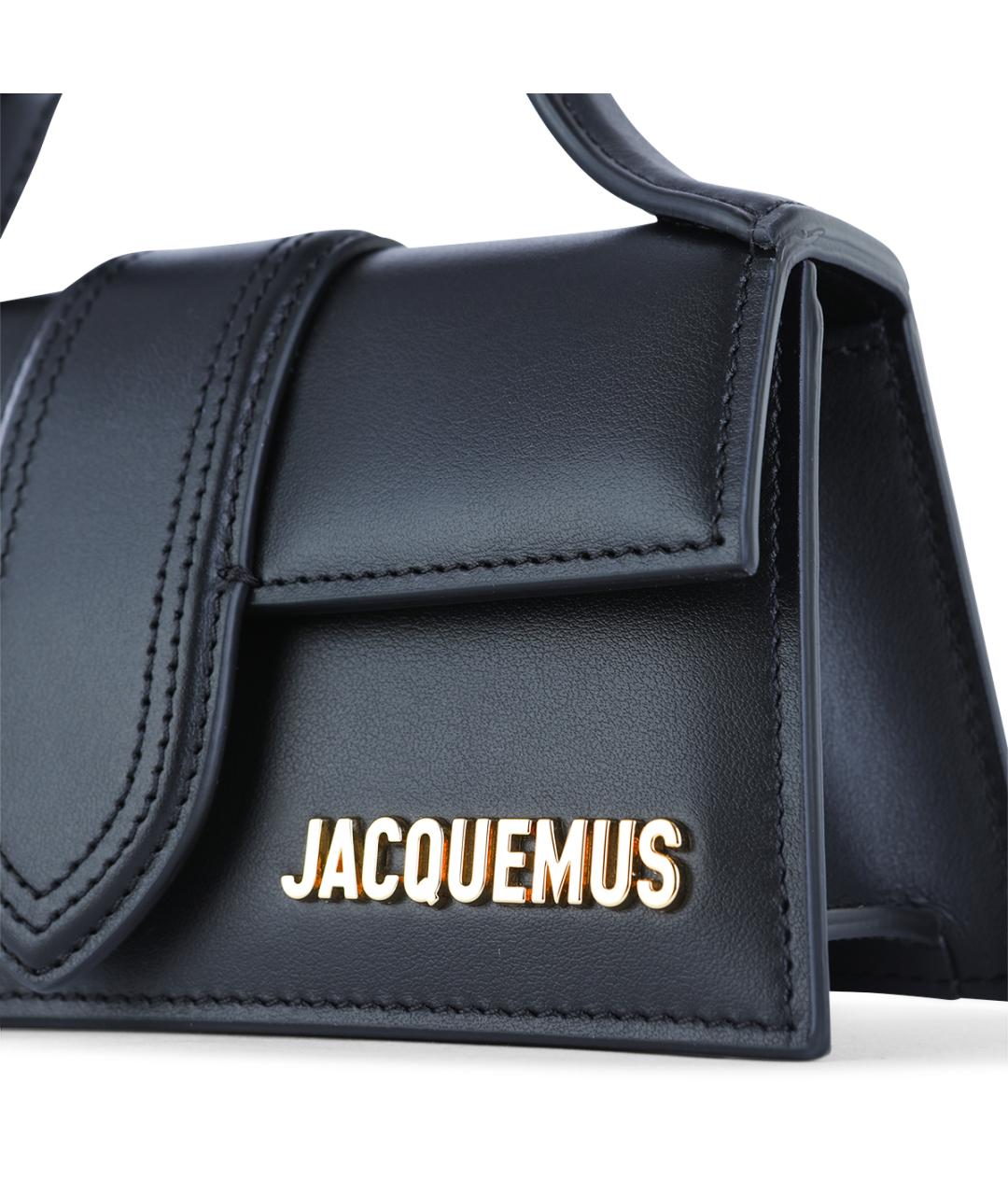 JACQUEMUS Черная кожаная сумка через плечо, фото 8