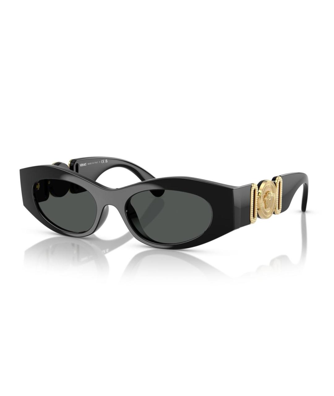 VERSACE Черные пластиковые солнцезащитные очки, фото 8