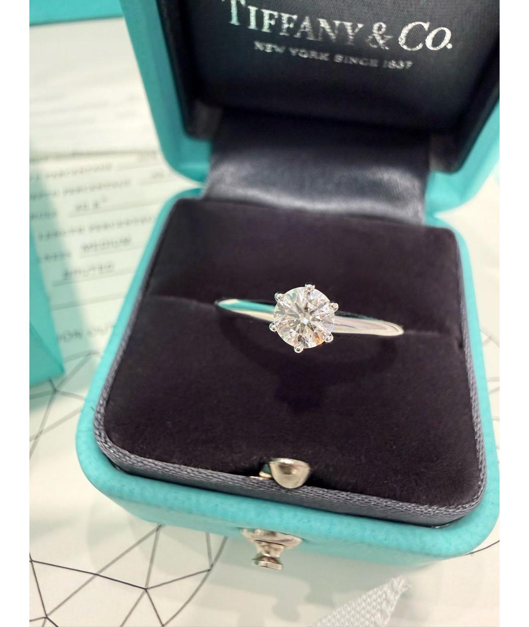 TIFFANY&CO Серебряное платиновое кольцо, фото 2