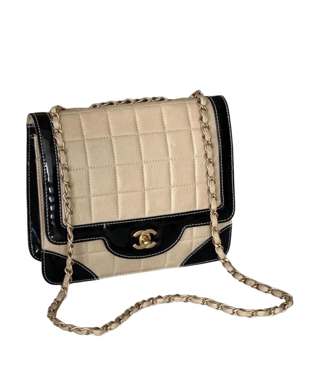 CHANEL Бежевая кожаная сумка через плечо, фото 1