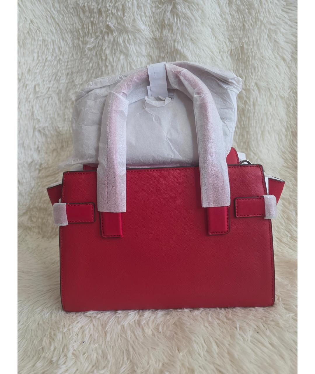 MICHAEL KORS Красная сумка с короткими ручками из искусственной кожи, фото 4