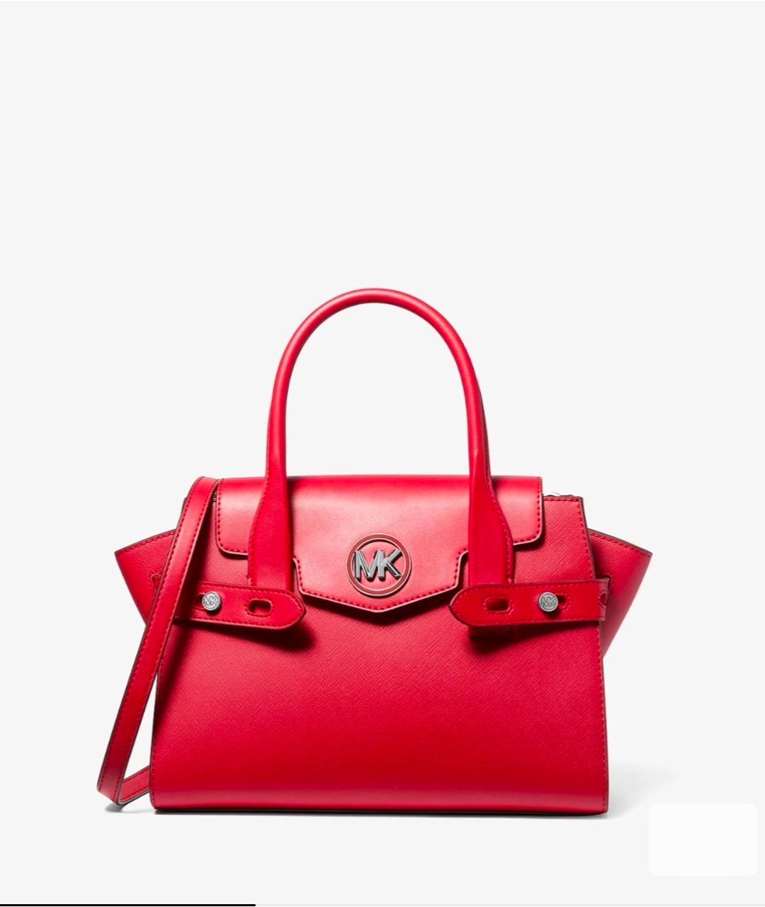 MICHAEL KORS Красная сумка с короткими ручками из искусственной кожи, фото 8