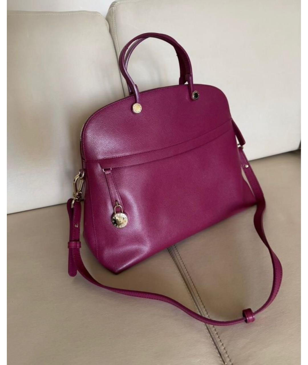 FURLA Фуксия кожаная сумка тоут, фото 6