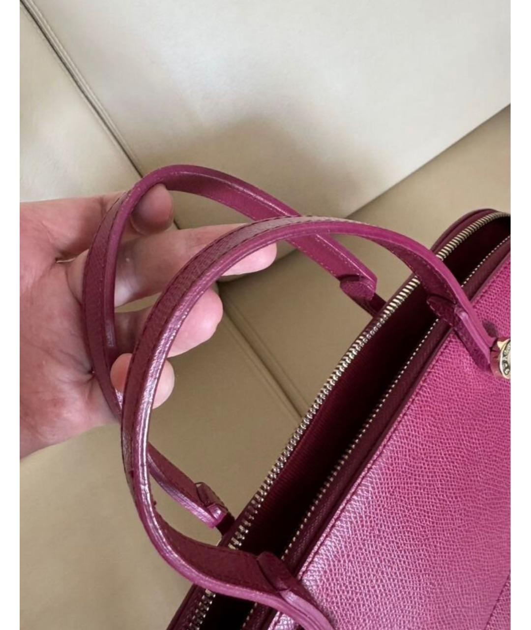 FURLA Фуксия кожаная сумка тоут, фото 4