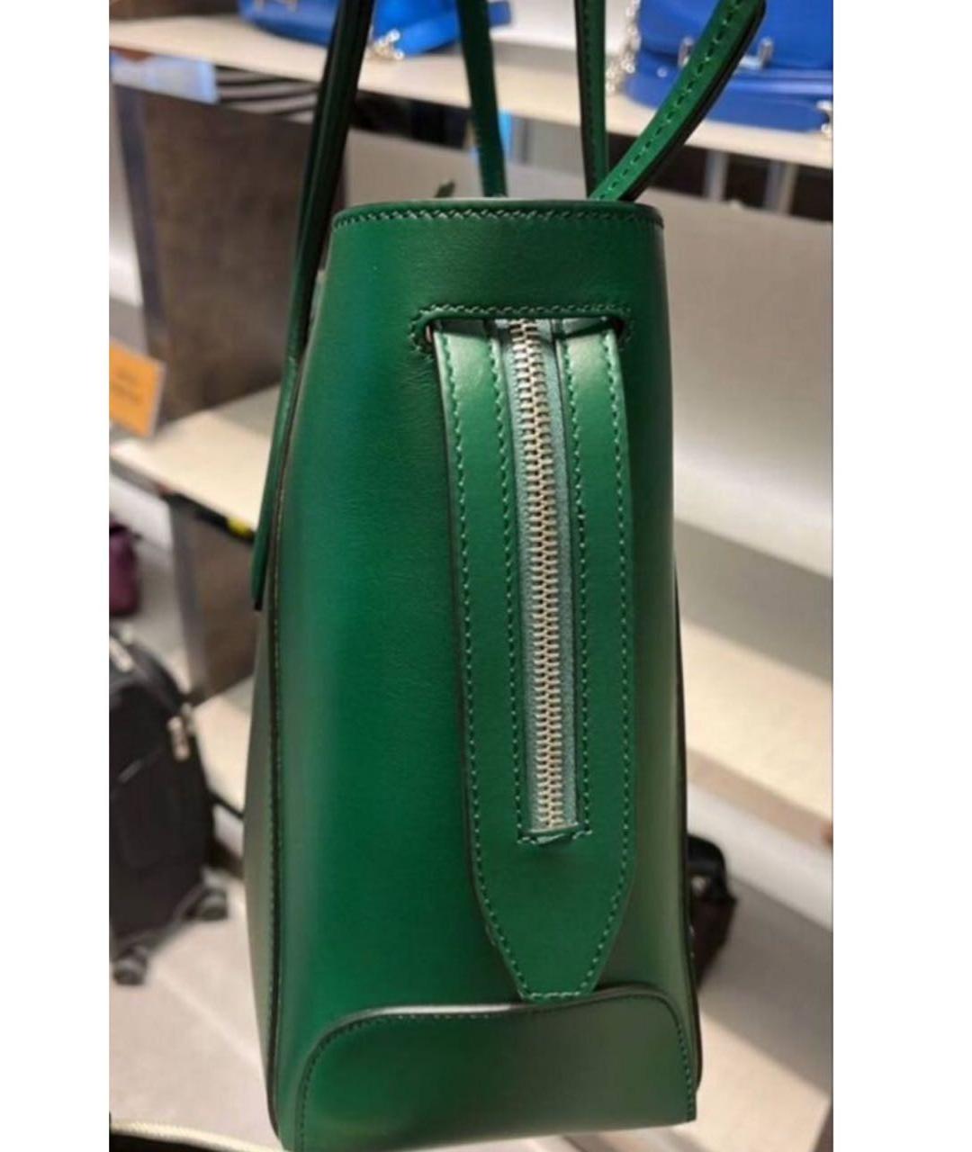 TOD'S Зеленая кожаная сумка тоут, фото 5